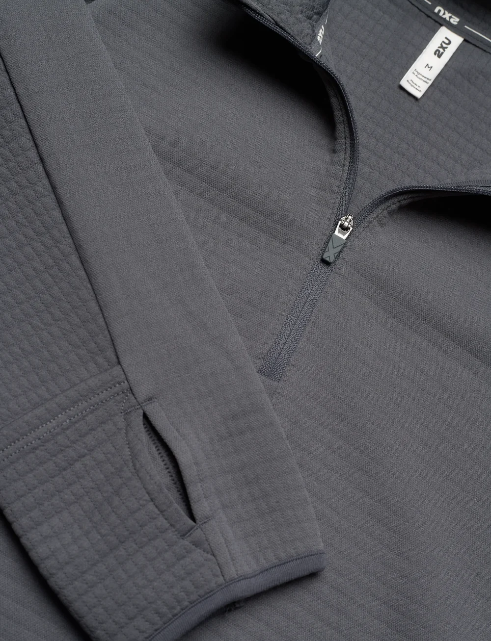 2XU - IGNITION HYPER-HAPTIC 1/4 ZIP - topi ar garām piedurknēm - turbulence/black reflective - 2