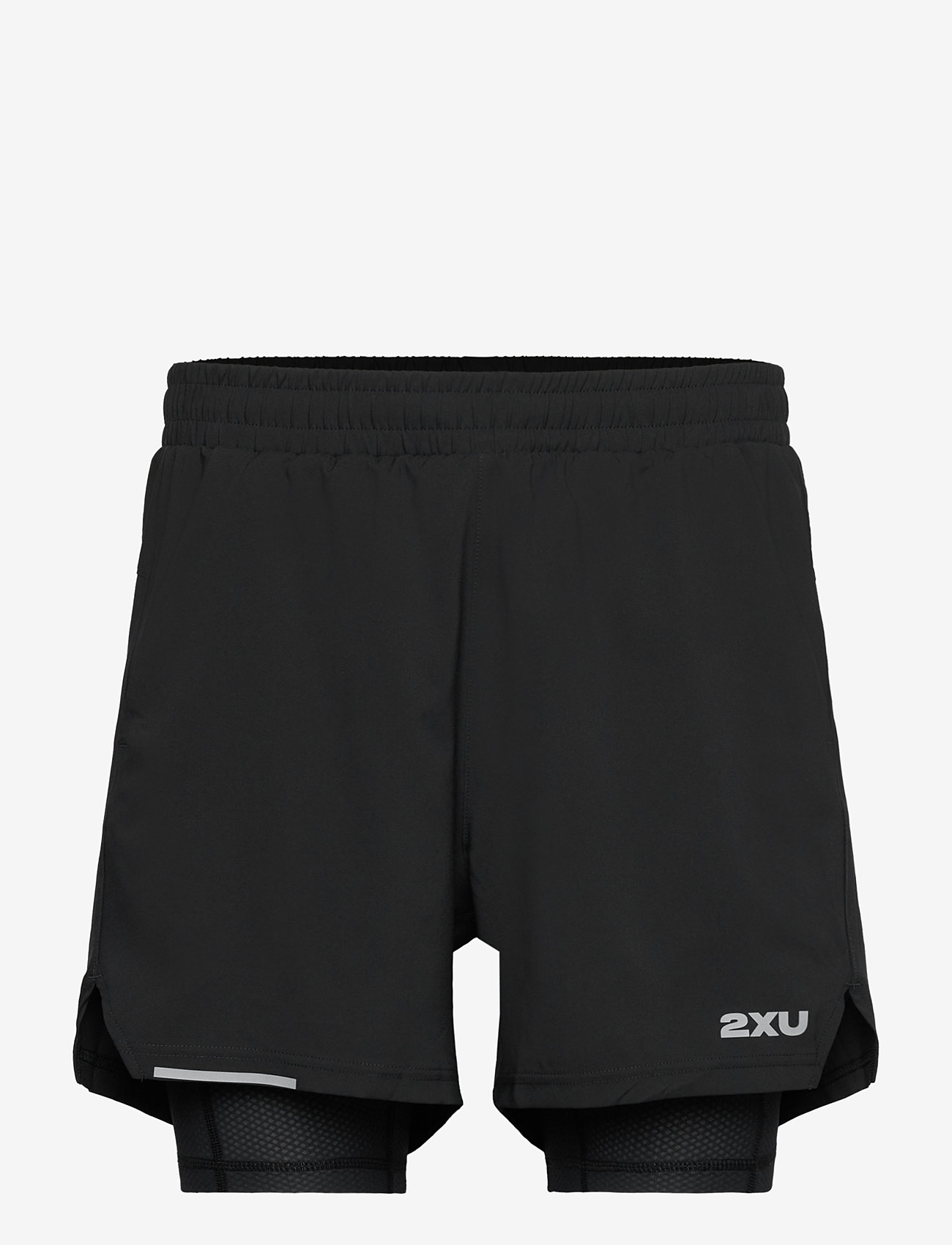 2XU - AERO MESH 2-IN-1 5 INCH SHORTS - løbeshorts - black/silver reflective - 0