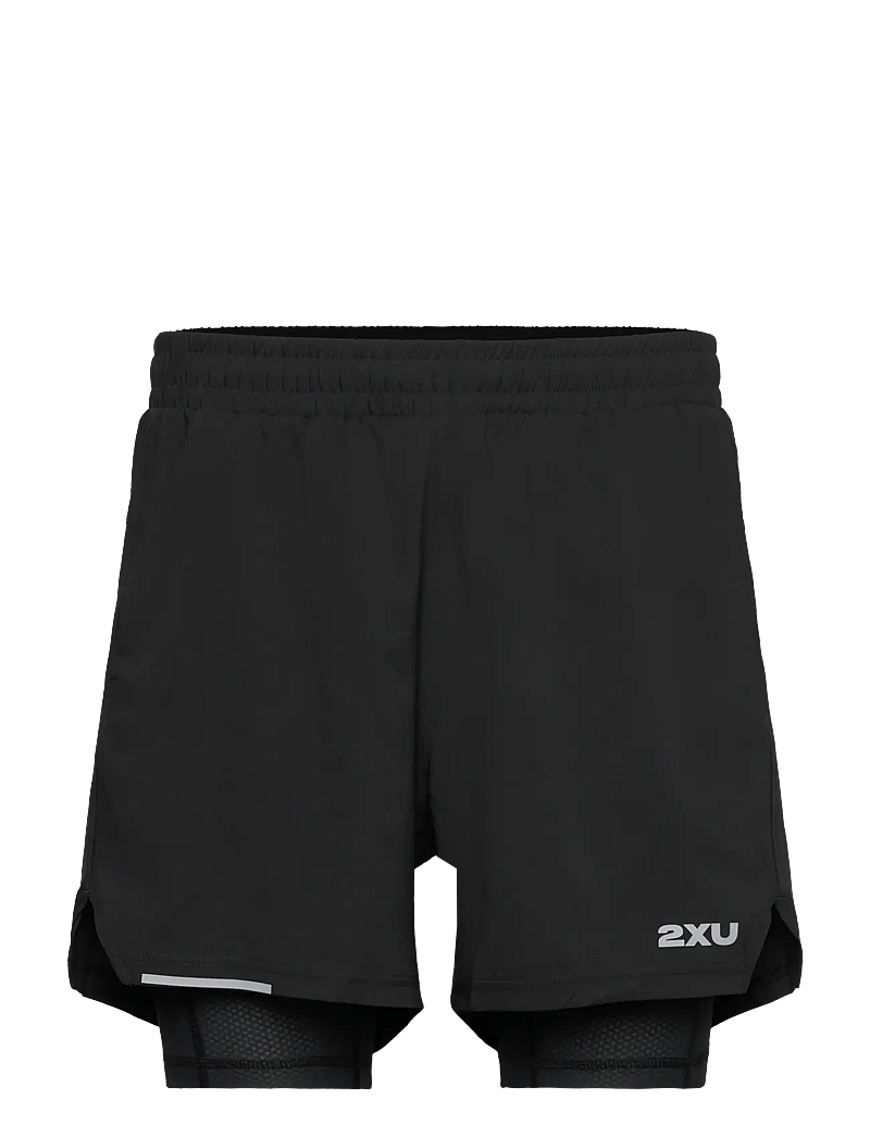 2XU - AERO MESH 2-IN-1 5 INCH SHORTS - løbeshorts - black/silver reflective - 0