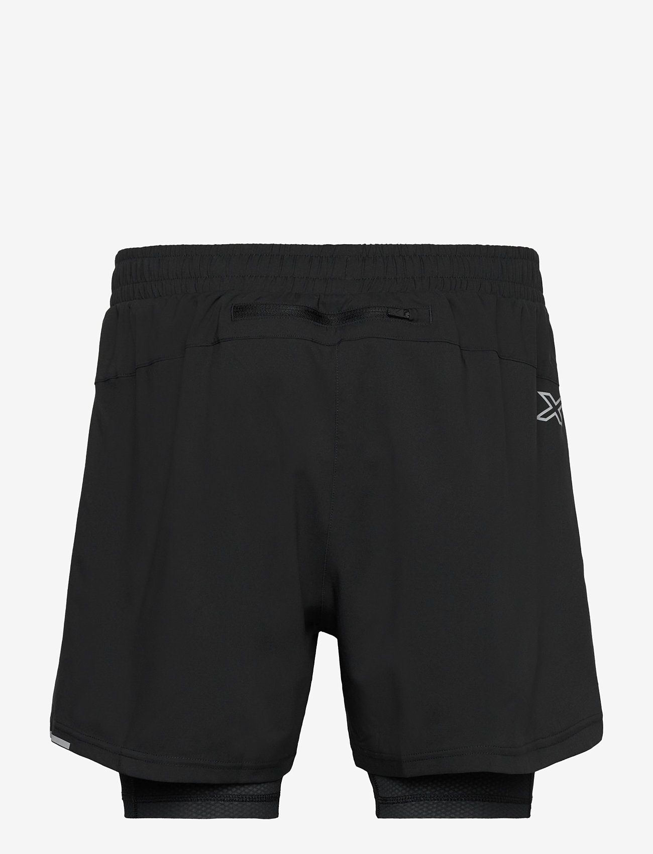 2XU - AERO MESH 2-IN-1 5 INCH SHORTS - løbeshorts - black/silver reflective - 1