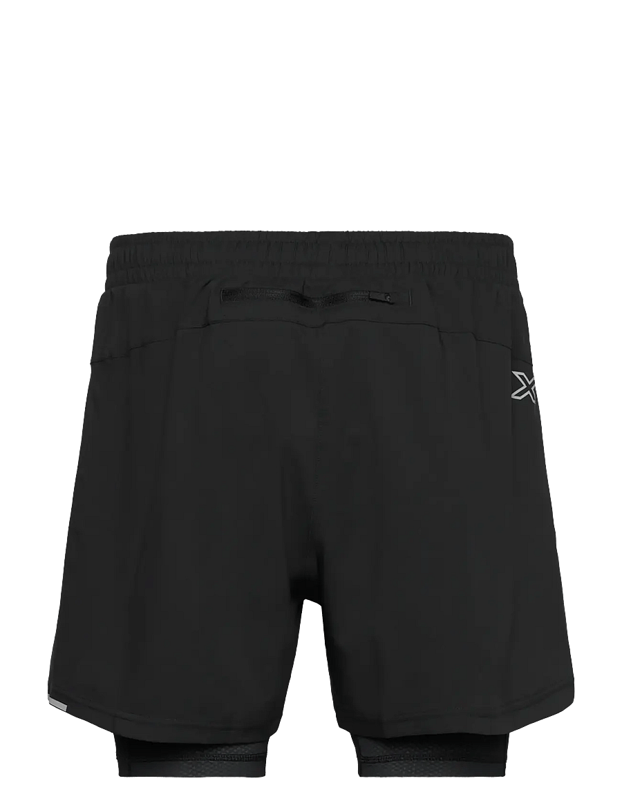 2XU - AERO MESH 2-IN-1 5 INCH SHORTS - laufshorts - black/silver reflective - 1