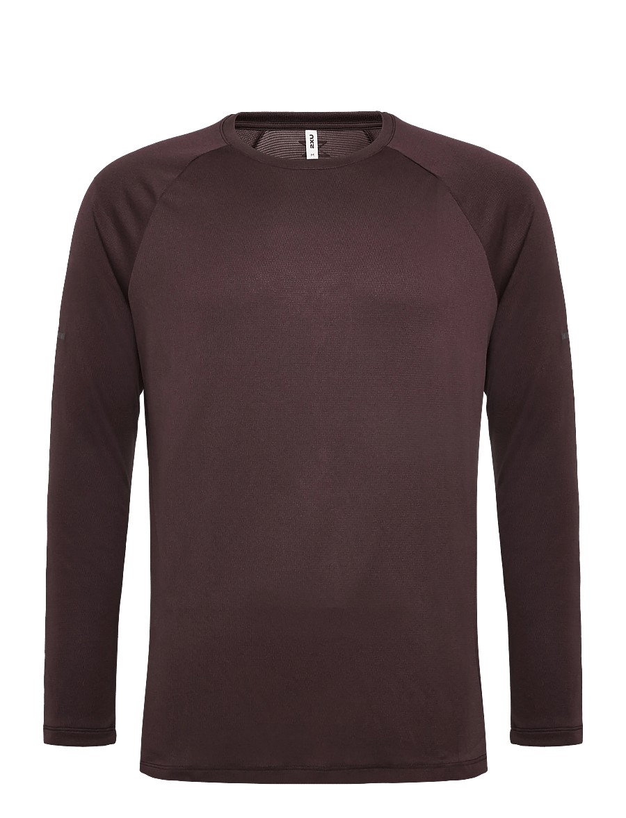 2XU - AERO MESH LONG SLEEVE - langærmede t-shirts - bark/black reflective - 1