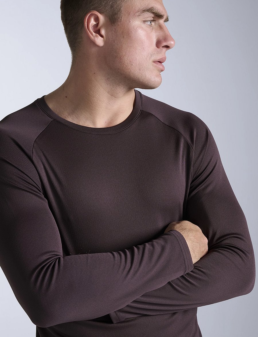 2XU - AERO MESH LONG SLEEVE - langærmede t-shirts - bark/black reflective - 4