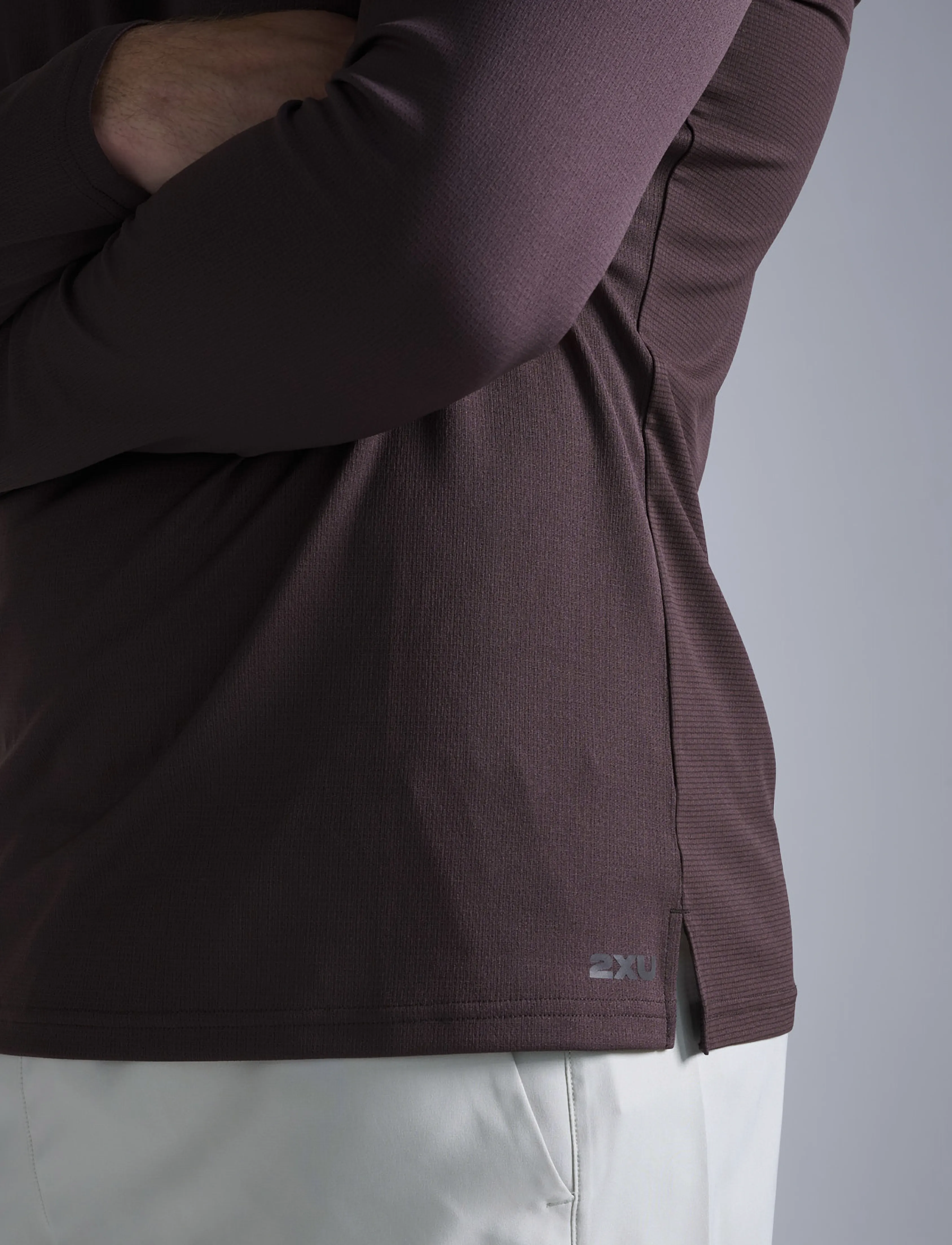 2XU - AERO MESH LONG SLEEVE - langærmede t-shirts - bark/black reflective - 5
