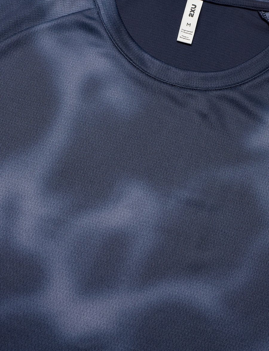 2XU - AERO MESH TEE - t-shirts - midnight marble/silver reflective - 2