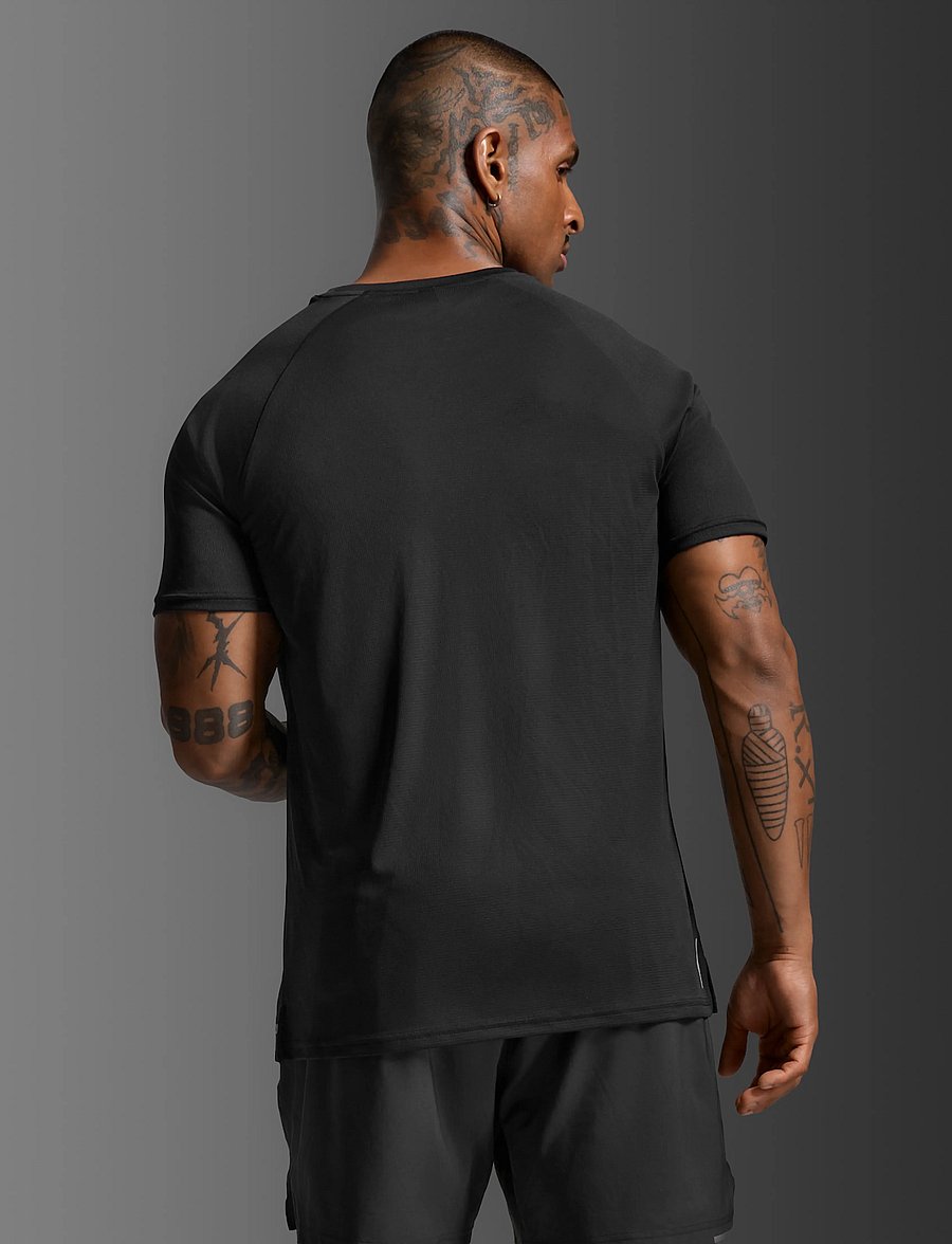 2XU - AERO MESH TEE - t-shirts - black/silver reflective - 3