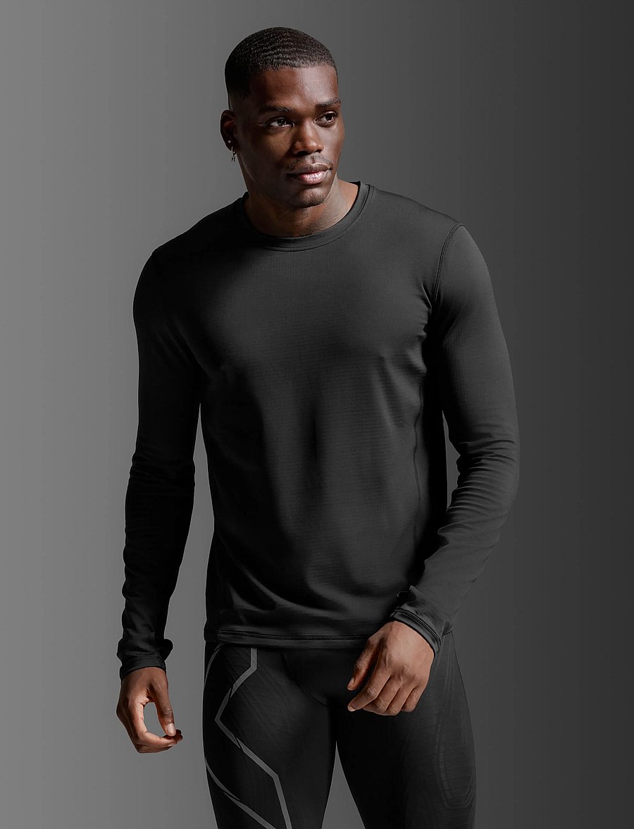 2XU - IGNITION GRID BASE LAYER - aluskihina kantavad alussärgid - black/silver reflective - 0