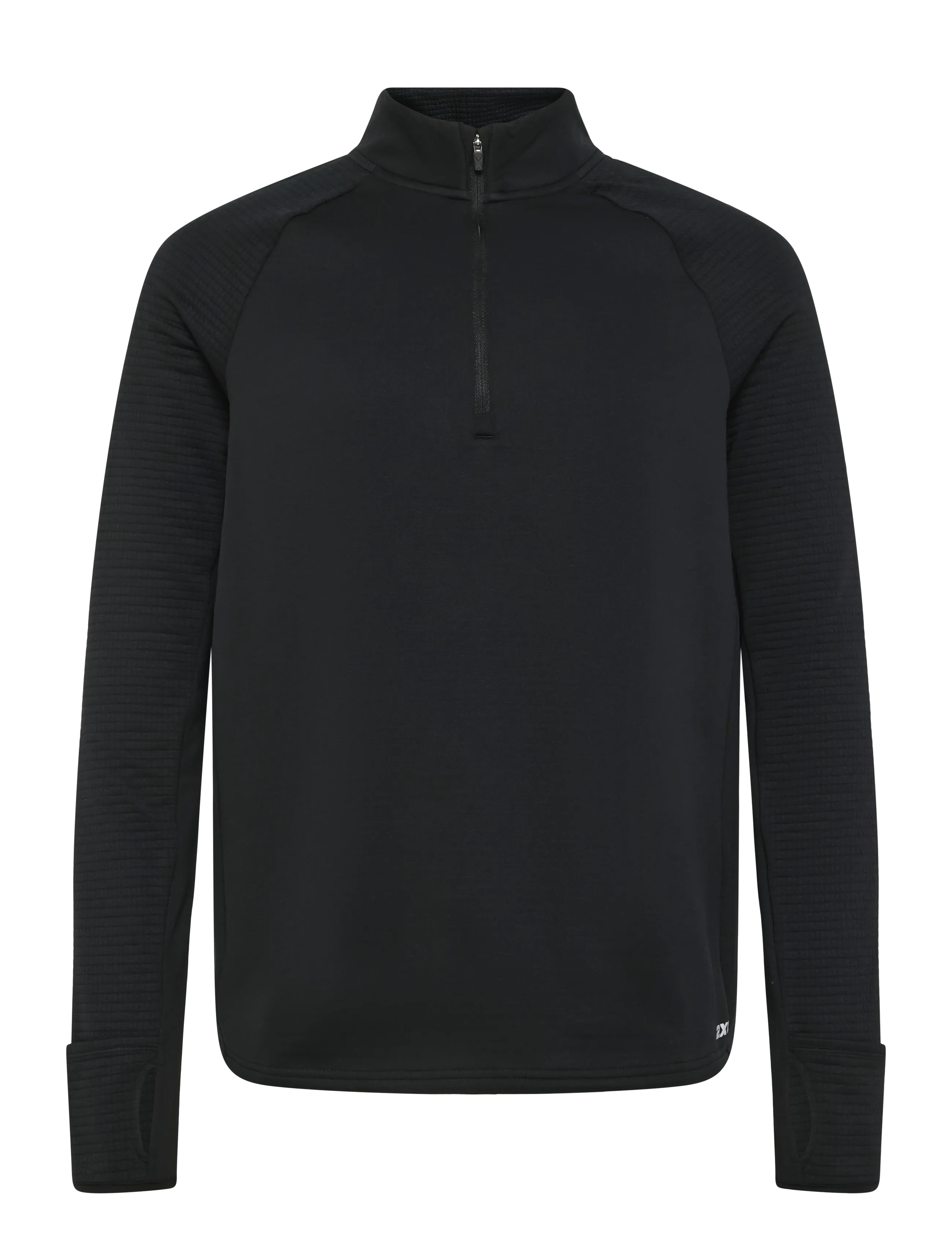 2XU IGNITION HAPTIC 1/4 ZIP - Aluskihina kantavad rõivad - BLACK/SILVER REFLECTIVE / black