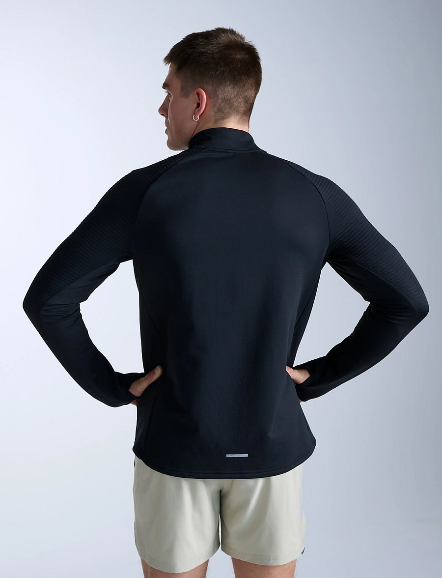 2XU - IGNITION HAPTIC 1/4 ZIP - aluskihina kantavad alussärgid - black/silver reflective - 3