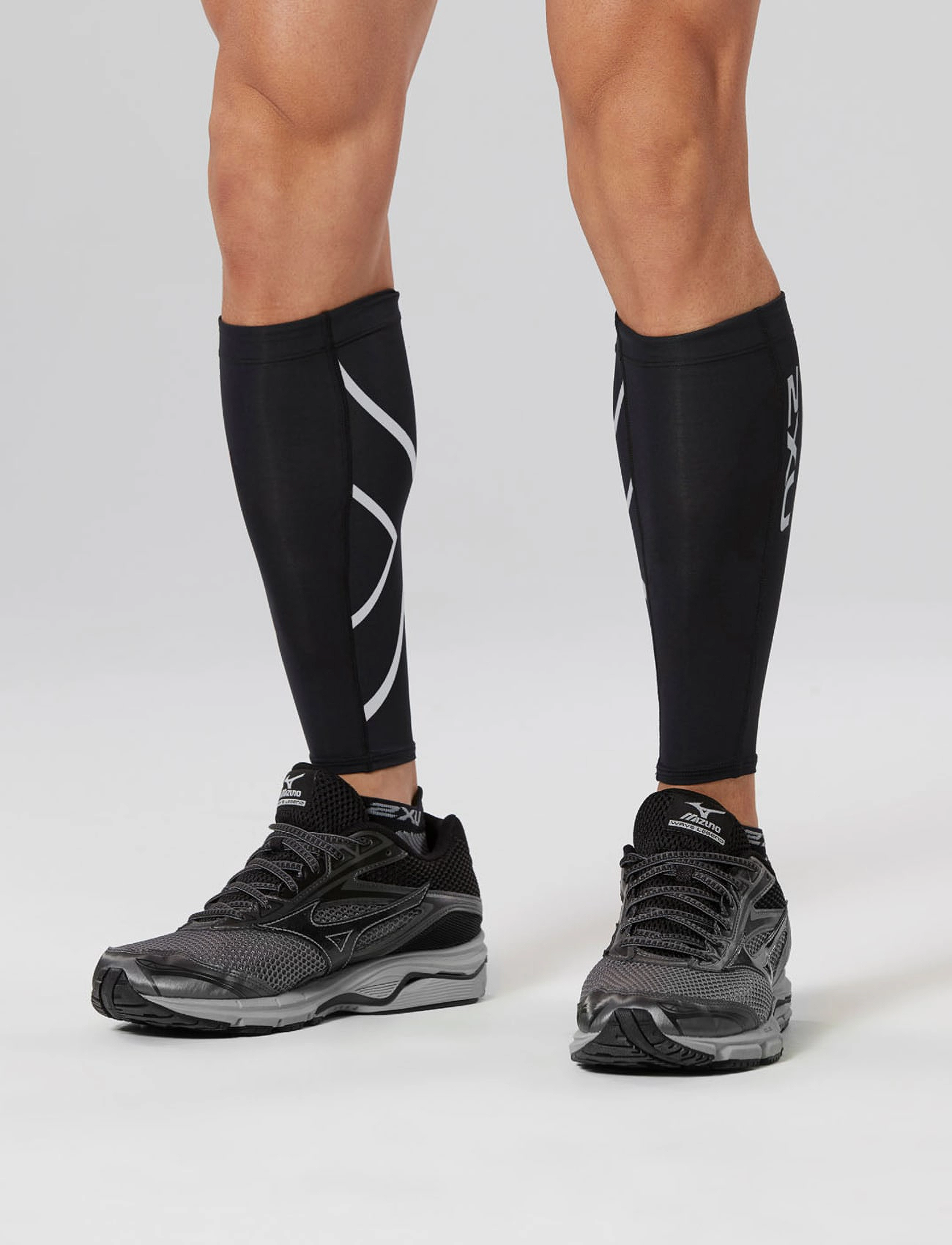 2XU Compression Calf Guards, Mænd, Kompression Læg Beskyttere, Sort, Str: XL