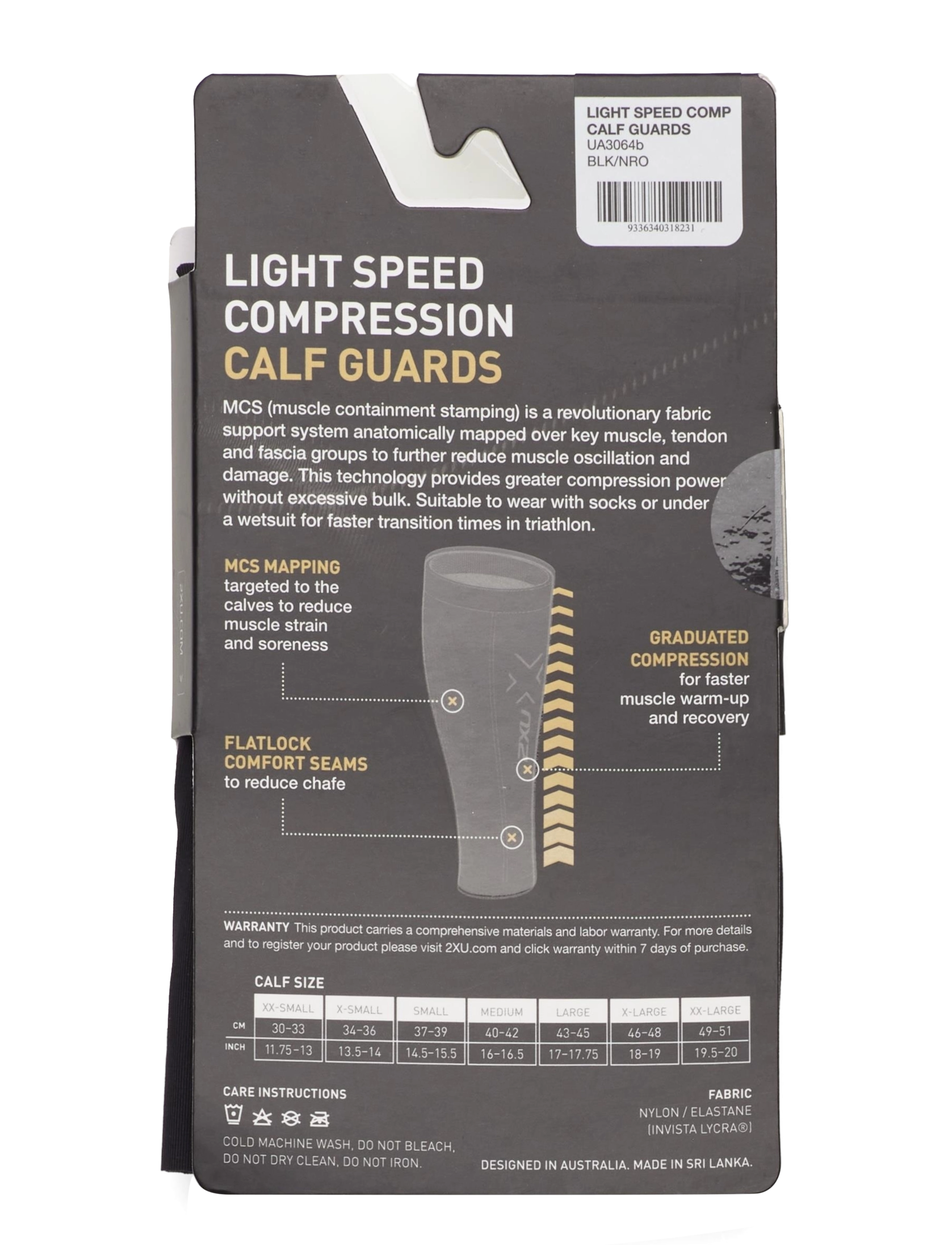 2XU - LIGHT SPEED COMPRESSION CALF GUARDS - black/nero - 3
