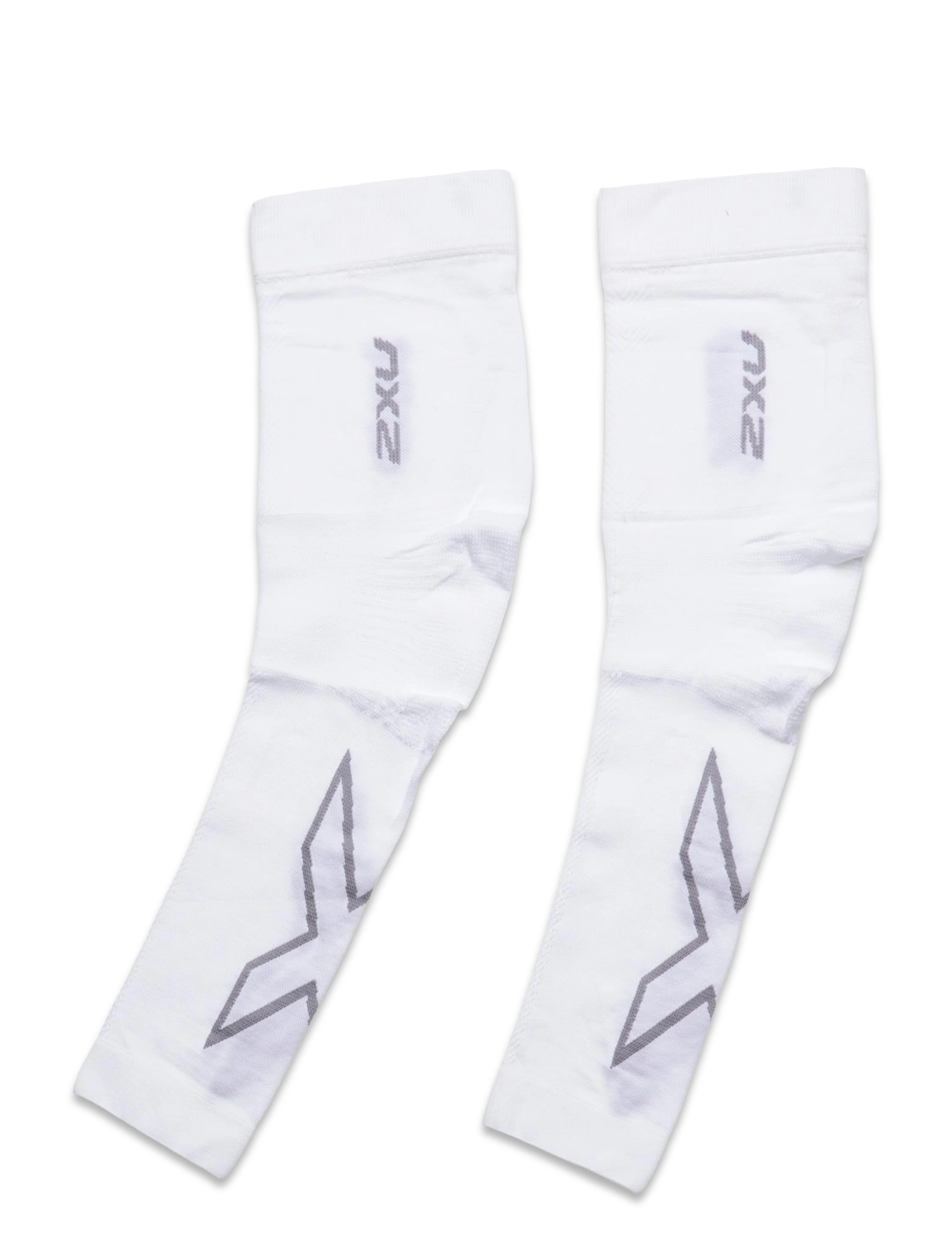 2XU - FLEX COMPRESSION ARM SLEEVES - white/grey - 1