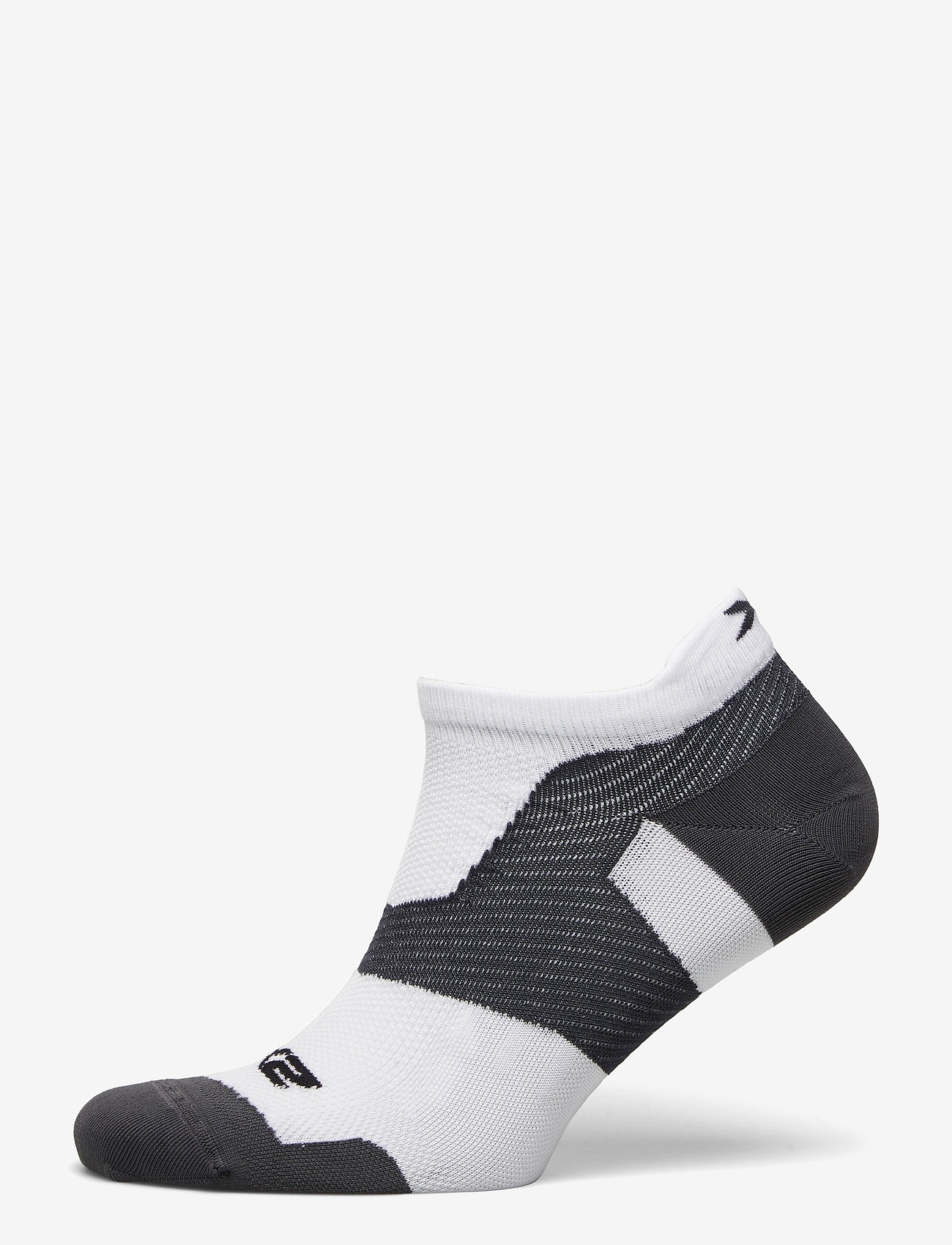 VECTR ULTRALIGHT NO SHOW SOCK - WHITE/GREY