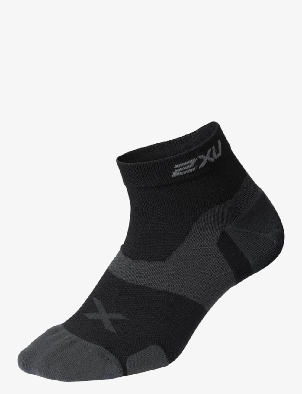 2XU - VECTR CUSHION 1/4 CREW SOCKS - treningssokker - black/titanium - 0