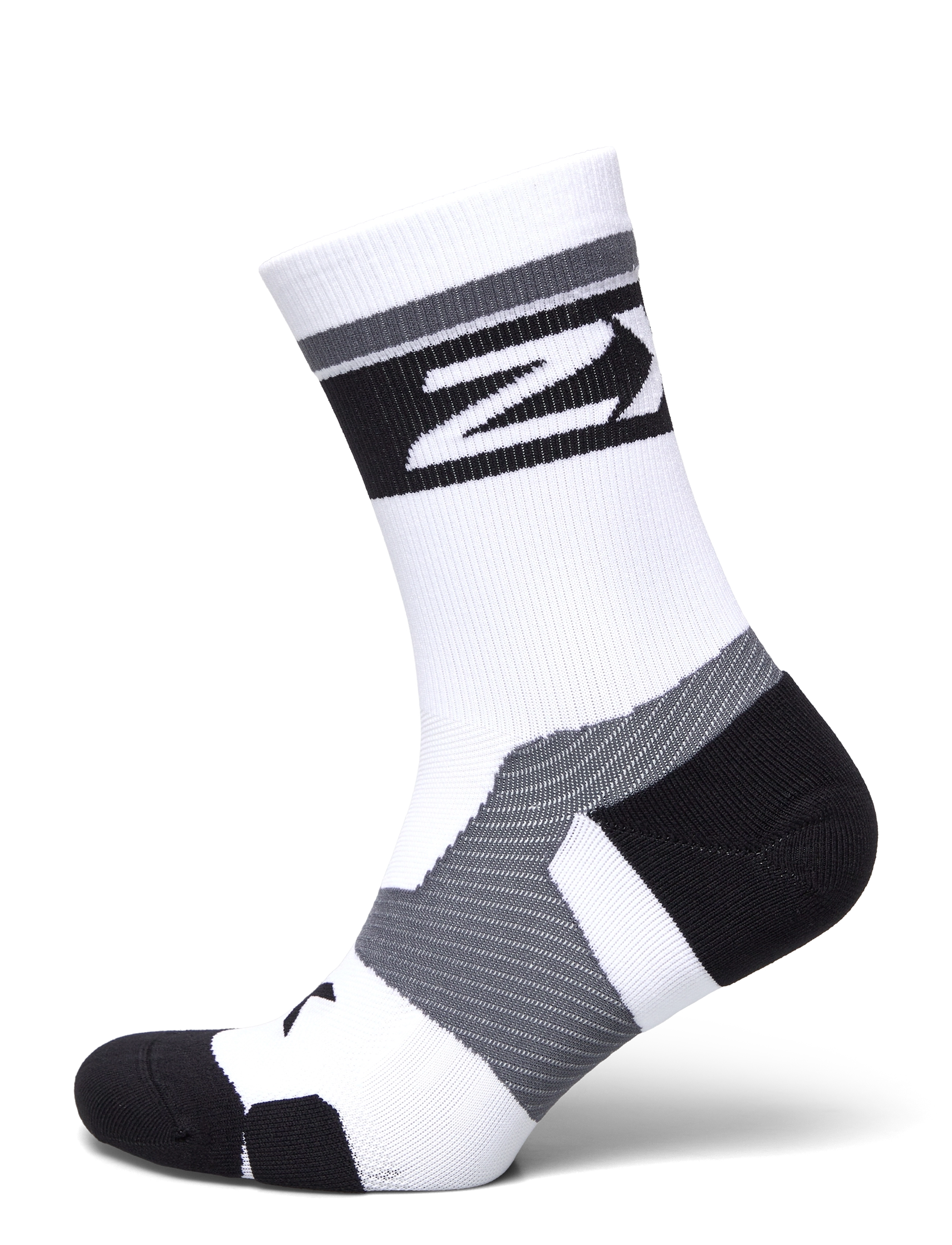 VECTR CUSHION CREW SOCKS - WHITE/BLACK