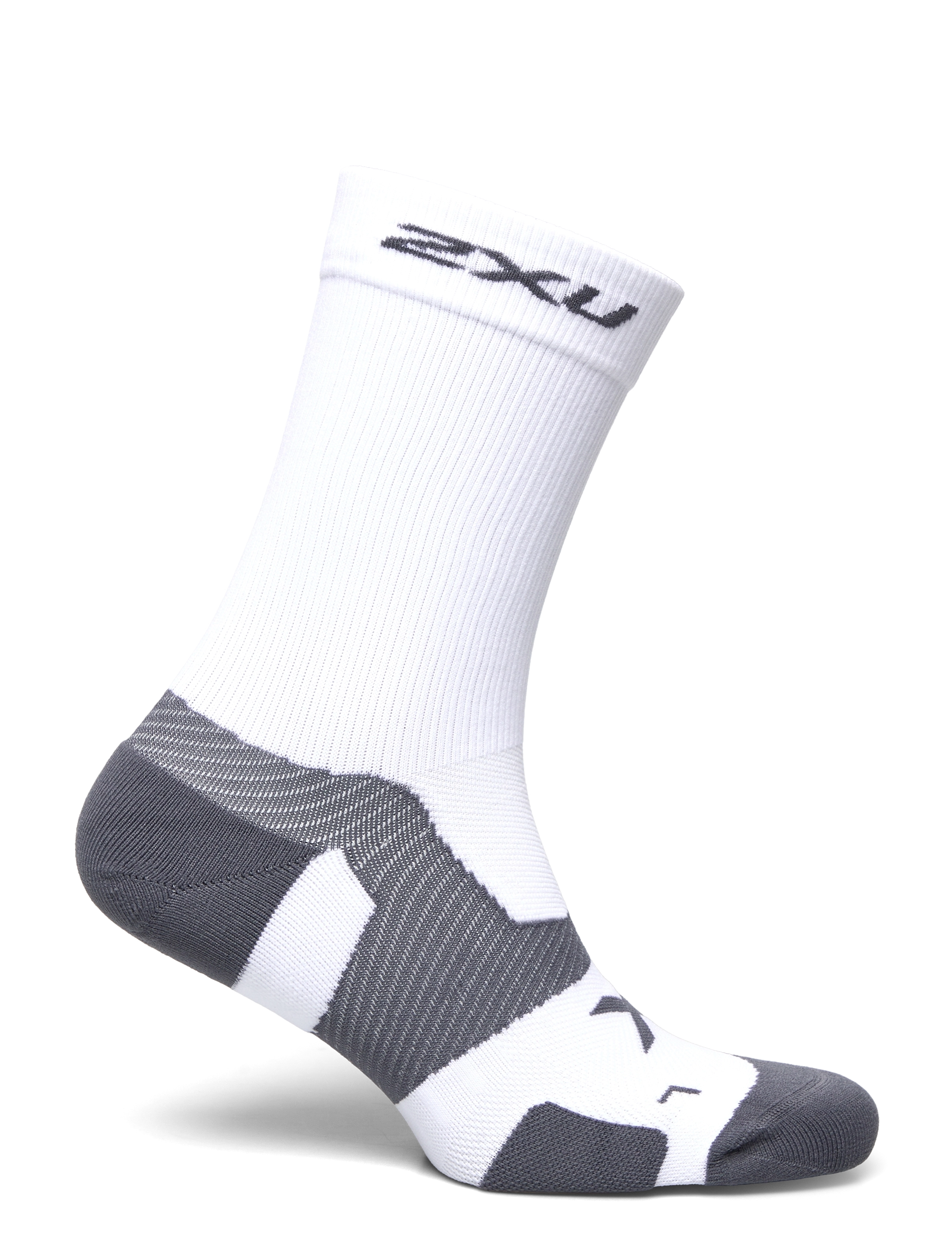 2XU - VECTR CUSHION CREW SOCKS - strümpfe - white/grey - 1