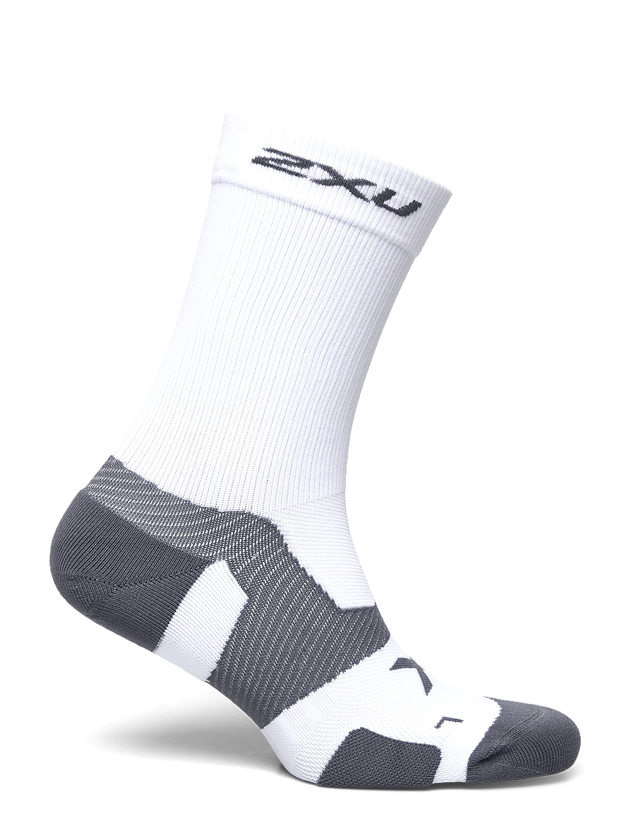 2XU - VECTR CUSHION CREW SOCKS - strümpfe - white/grey - 1