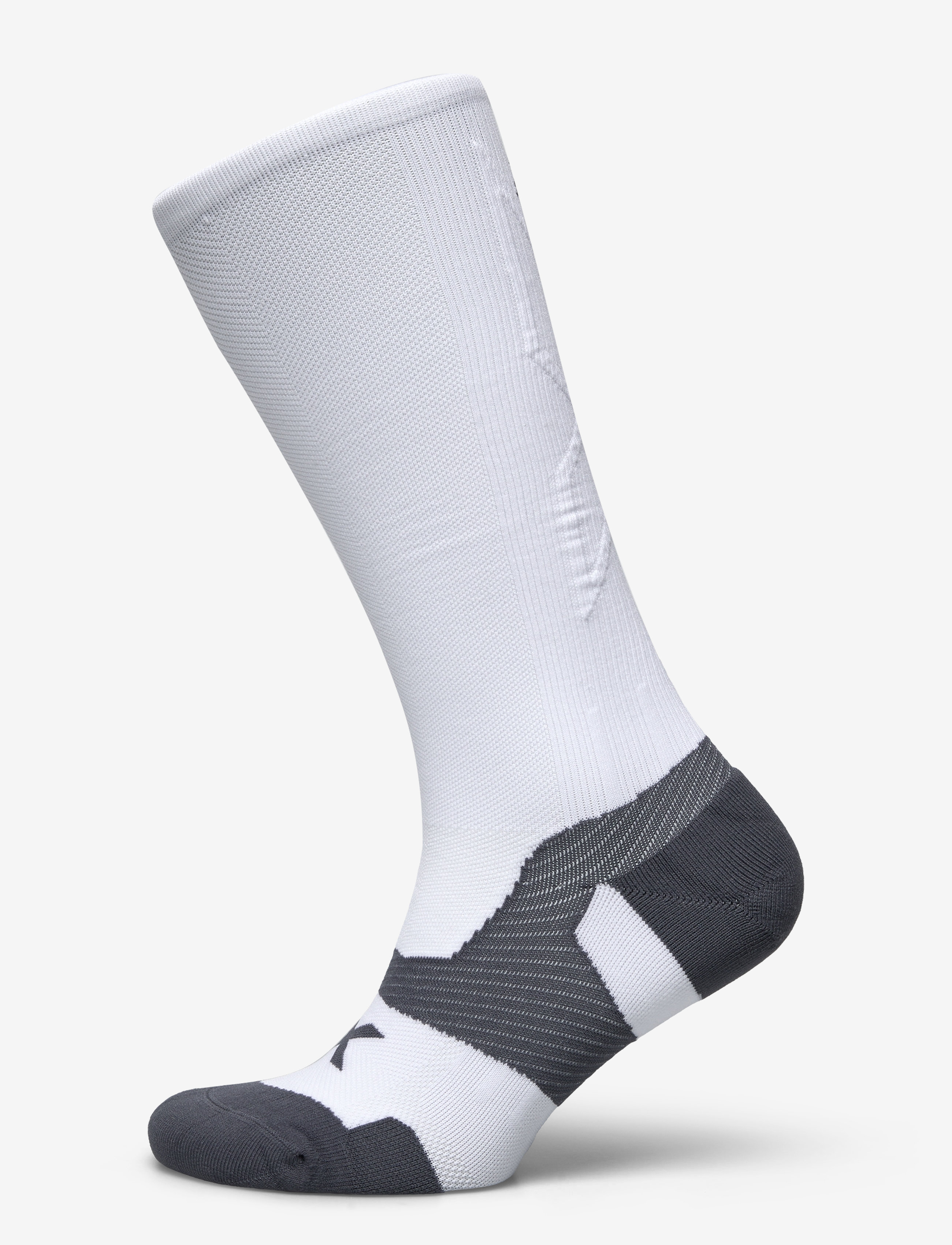 VECTR CUSHION FULL LENGTH SOCKS - WHITE/GREY