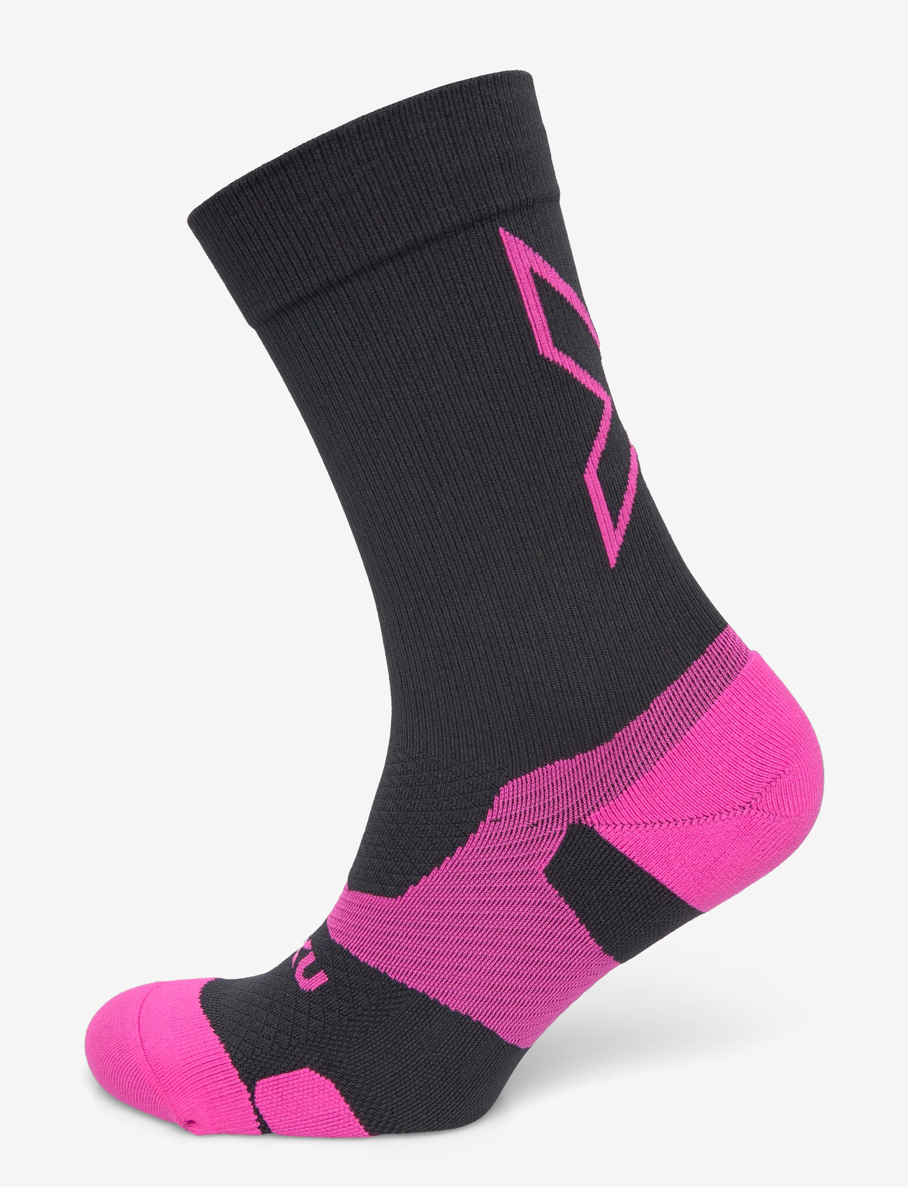 2XU - VECTR LIGHT CUSHION CREW SOCKS - sport socks - black/fuchsia - 0