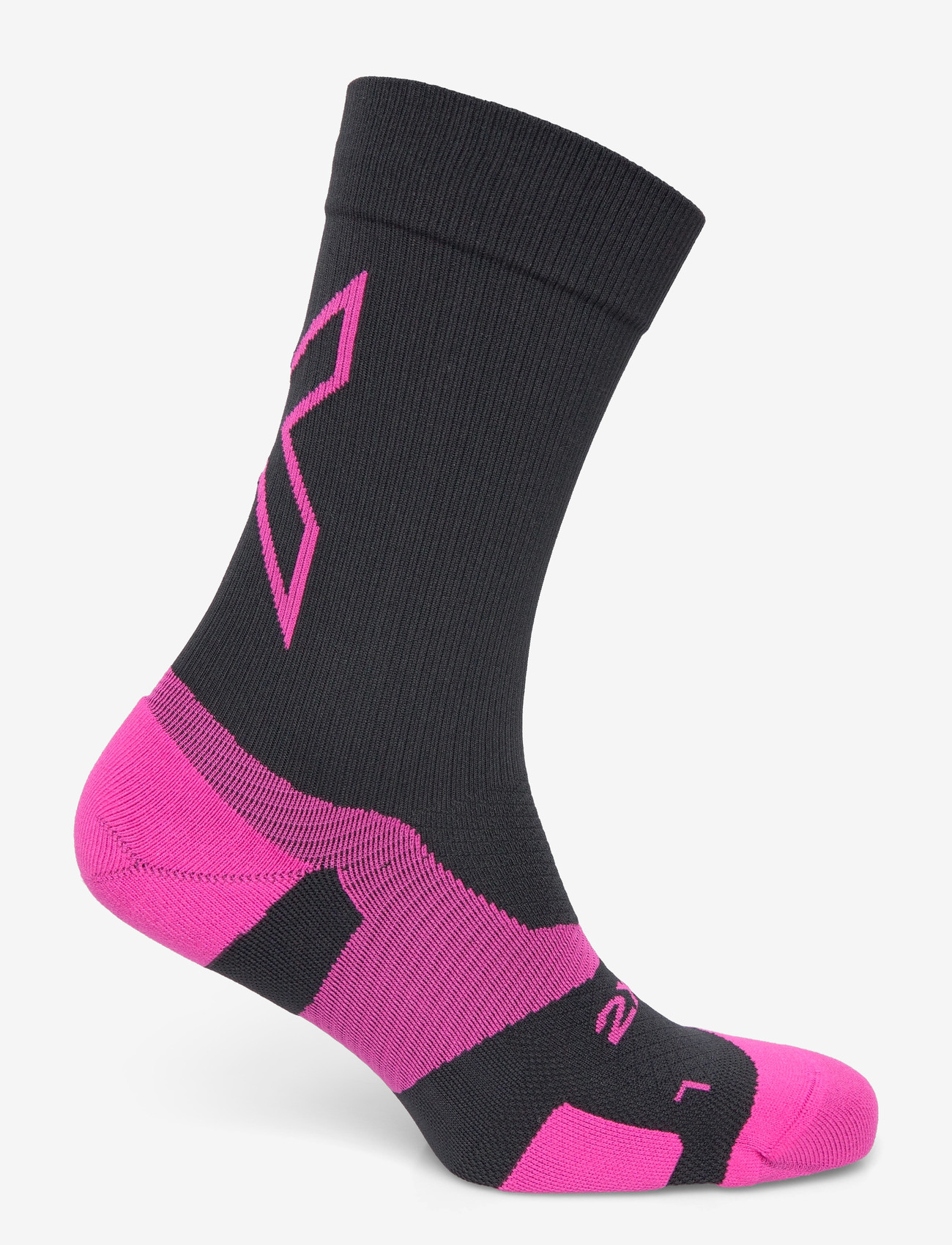 2XU - VECTR LIGHT CUSHION CREW SOCKS - sport socks - black/fuchsia - 1