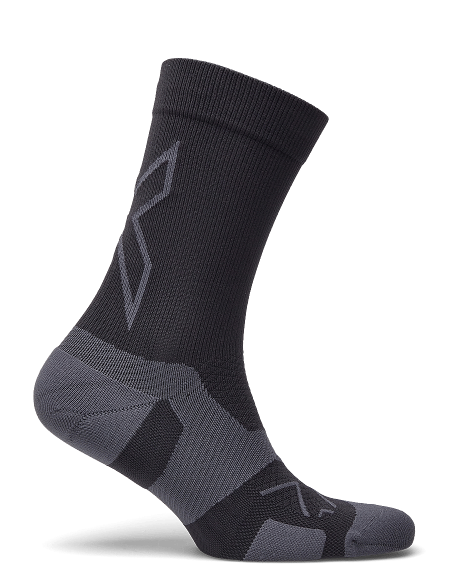 2XU - VECTR LIGHT CUSHION CREW SOCKS - strümpfe - black/titanium - 1