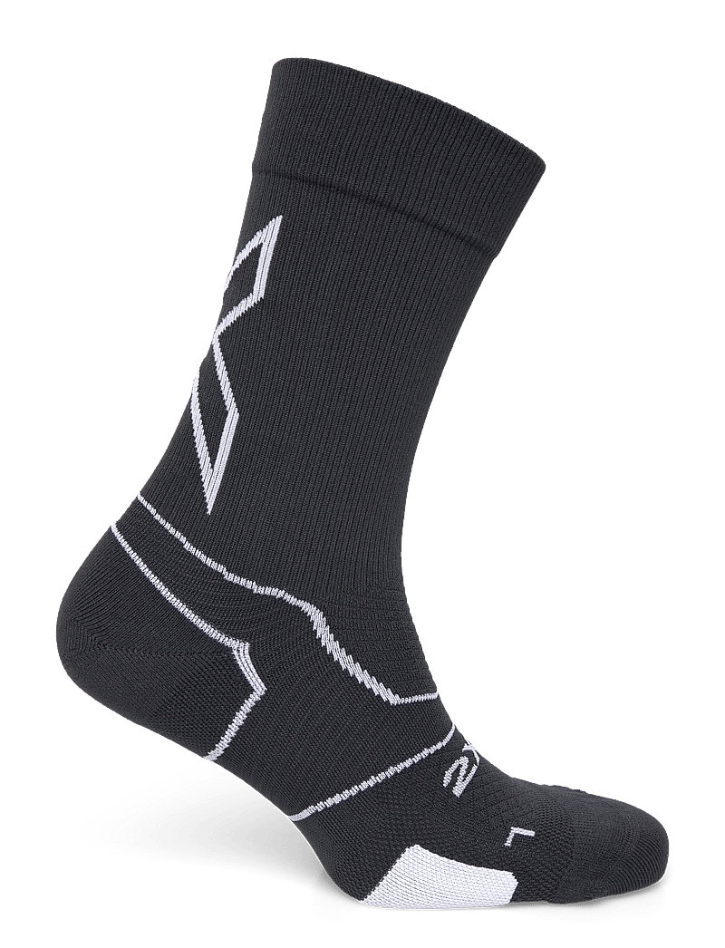 2XU - VECTR LIGHT CUSHION CREW SOCKS - sport socks - black/white - 1