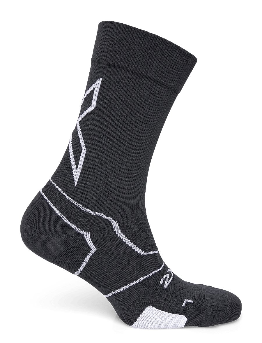 2XU - VECTR LIGHT CUSHION CREW SOCKS - strümpfe - black/white - 1