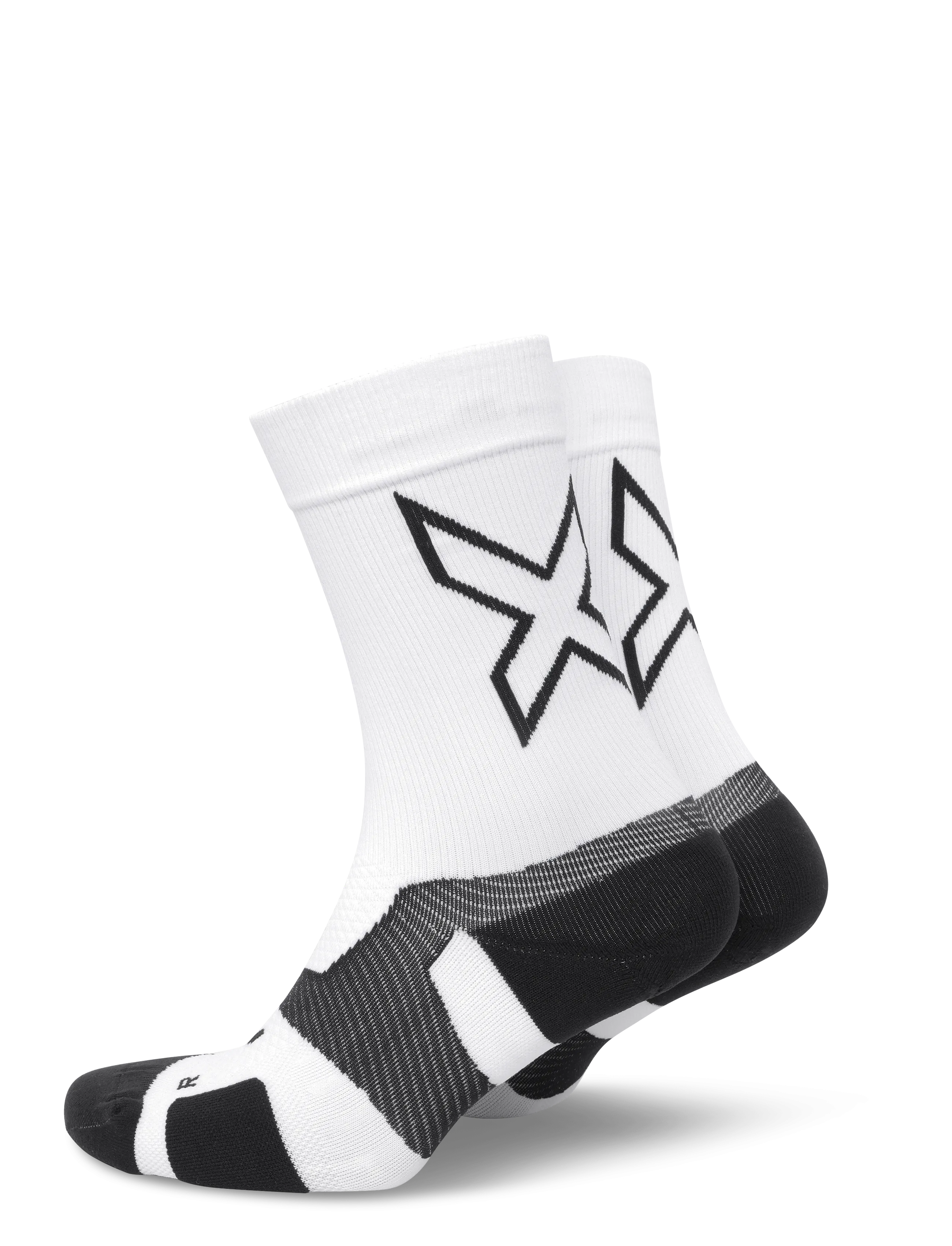 2XU VECTR LIGHT CUSHION CREW SOCKS - Riided - WHITE/BLACK / white