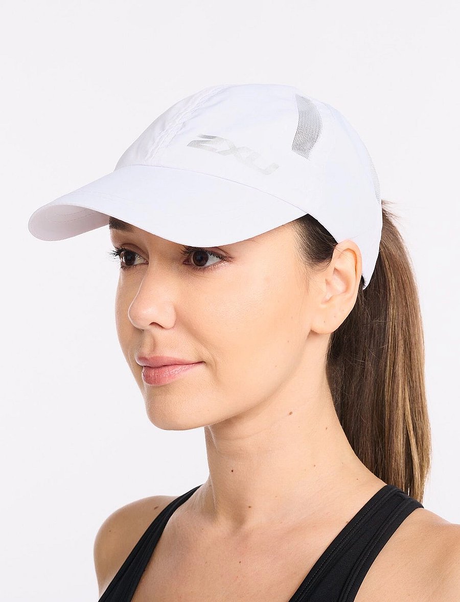 2XU - RUN CAP - kappen - white/white - 4