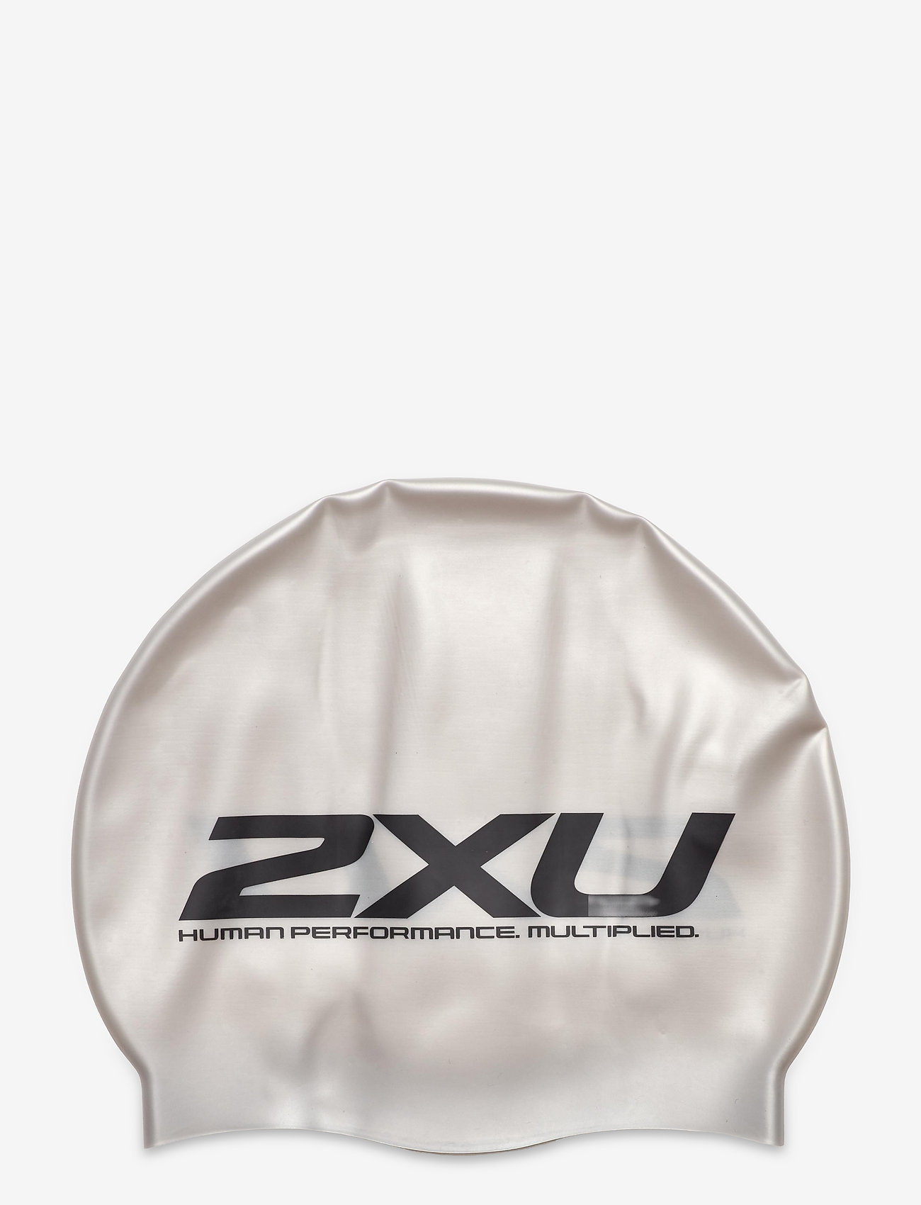 SILICONE SWIM CAP - SILVER/SILVER