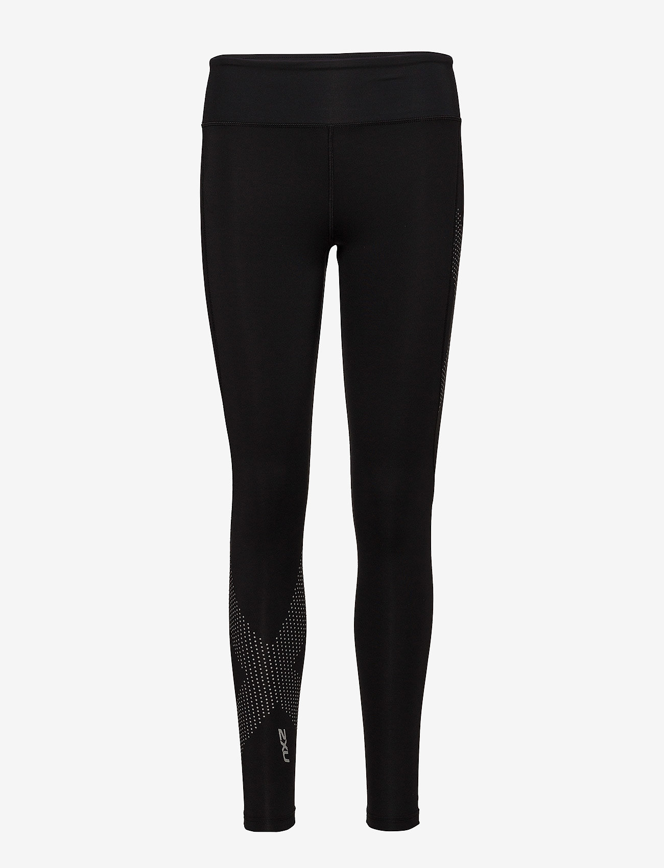 2XU - MOTION MID-RISE COMP TIGHTS - fuld længde - black/dotted reflective logo - 1