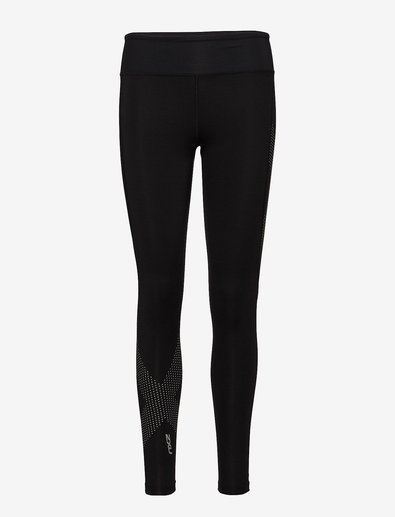 2XU - MOTION MID-RISE COMP TIGHTS - compression tights - black/dotted reflective logo - 0