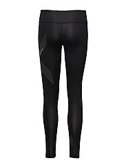 2XU - MOTION MID-RISE COMP TIGHTS - juoksutrikoot - black/dotted reflective logo - 0