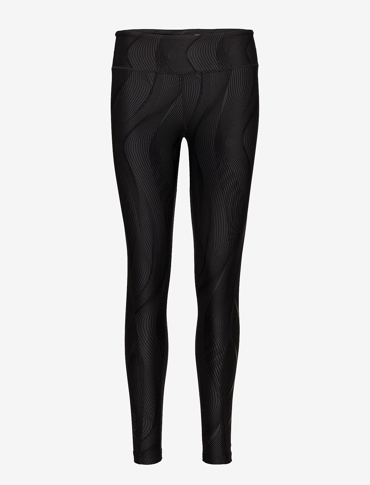 2XU - MidRisePrintTights-W - black vertical curve/black - 0
