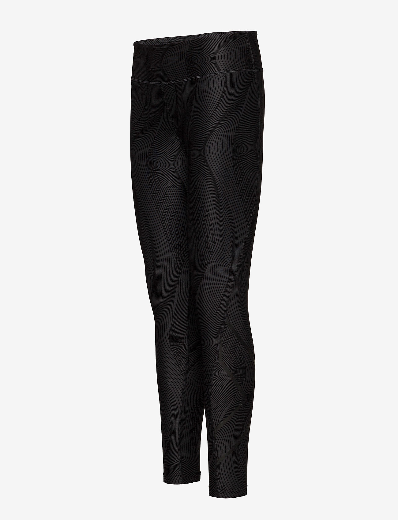 2XU - MidRisePrintTights-W - black vertical curve/black - 3