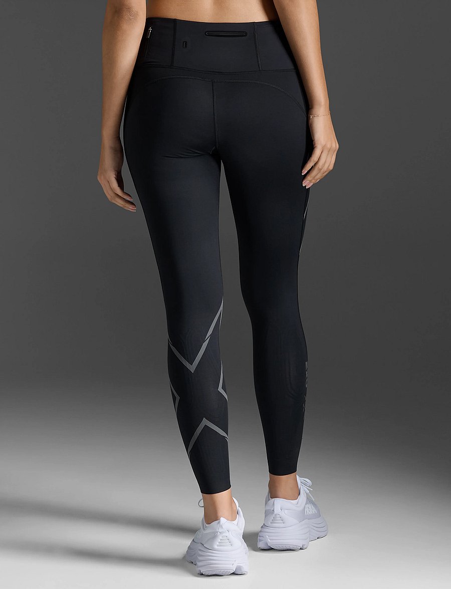 2XU - LIGHT SPEED MID-RISE COMPRESSION TIGHTS - jooksuretuusid - black/ black reflective - 3
