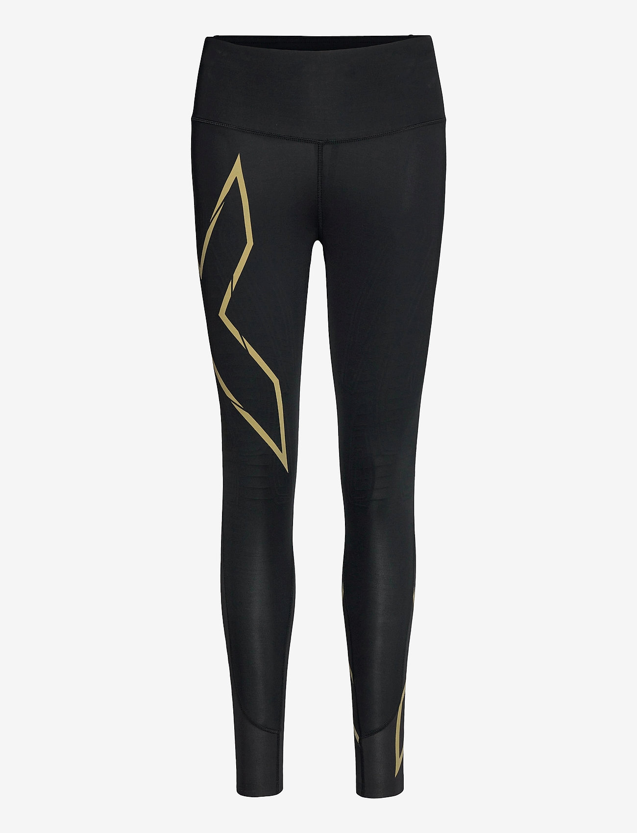 2XU - LIGHT SPEED MID-RISE COMPRESSION TIGHTS - löpartights - black/gold reflective - 1