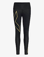 LGT SPEED MID-RISE COMP TIGHT - BLACK/GOLD REFLECTIVE