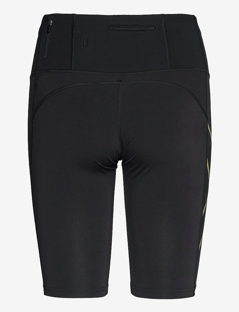 2XU - LIGHT SPEED MID-RISE COMPRESSION SHORTS - löpartights - black/gold reflective - 2