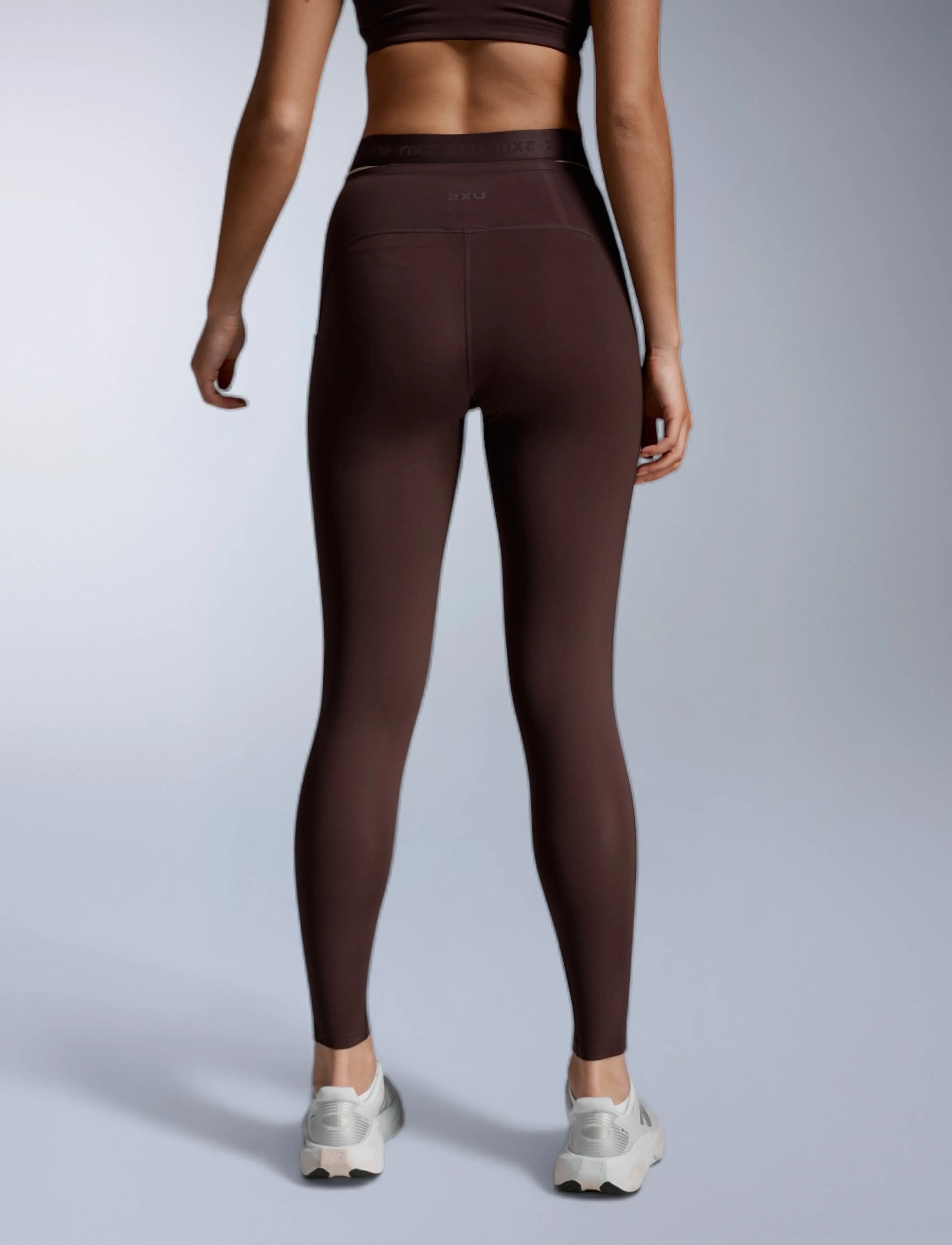 2XU - FORM STASH HI-RISE COMPRESSION TIGHTS - training tights - bark/bark - 3