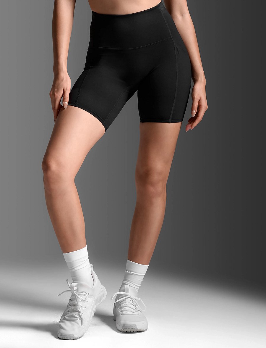 2XU - FORM STASH HI-RISE COMPRESSION 6 INCH SHORTS - träningsshorts - black/black1 - 0