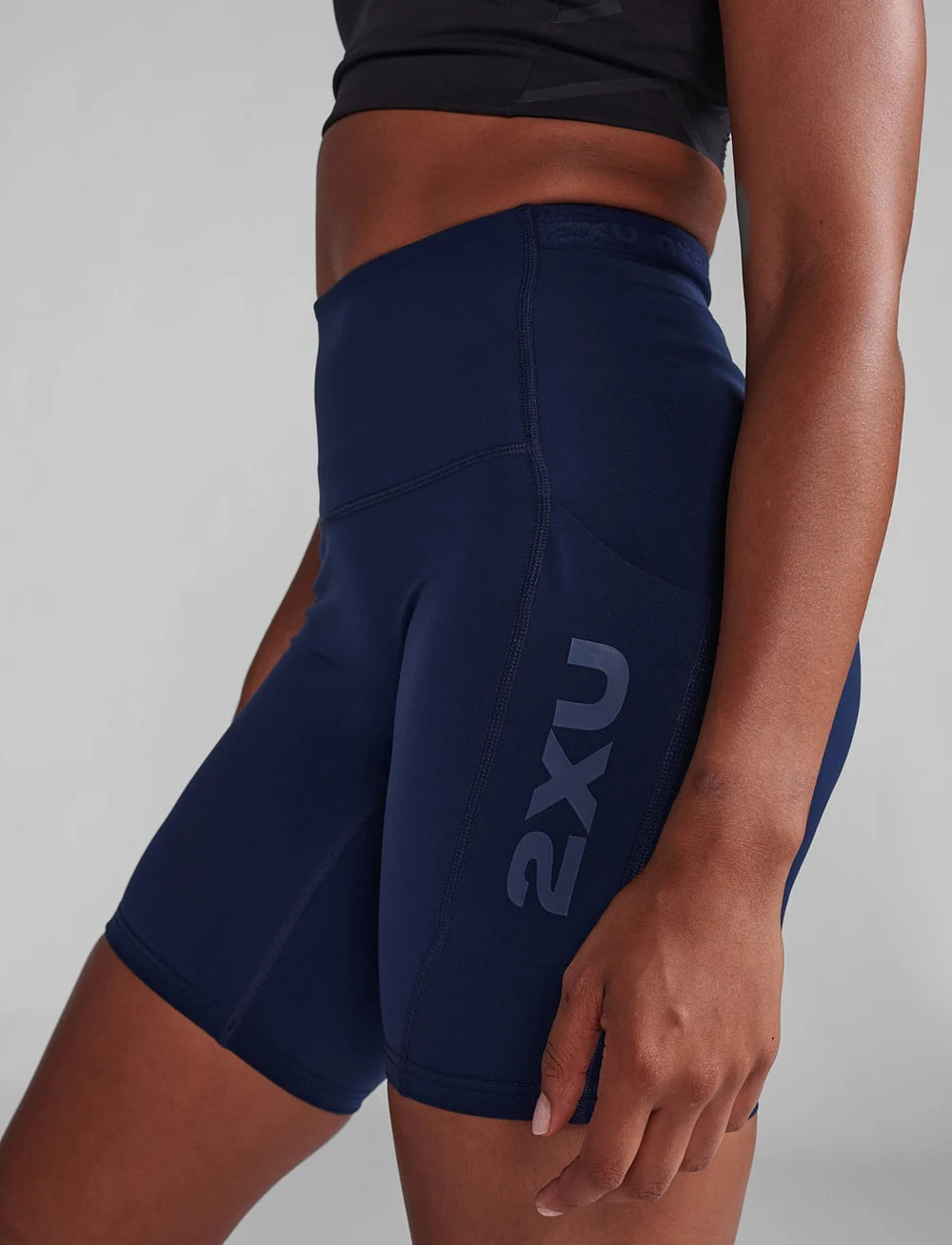 2XU - FORM STASH HI-RISE BIKE SHORTS - træningsshorts - midnight/midnight - 5