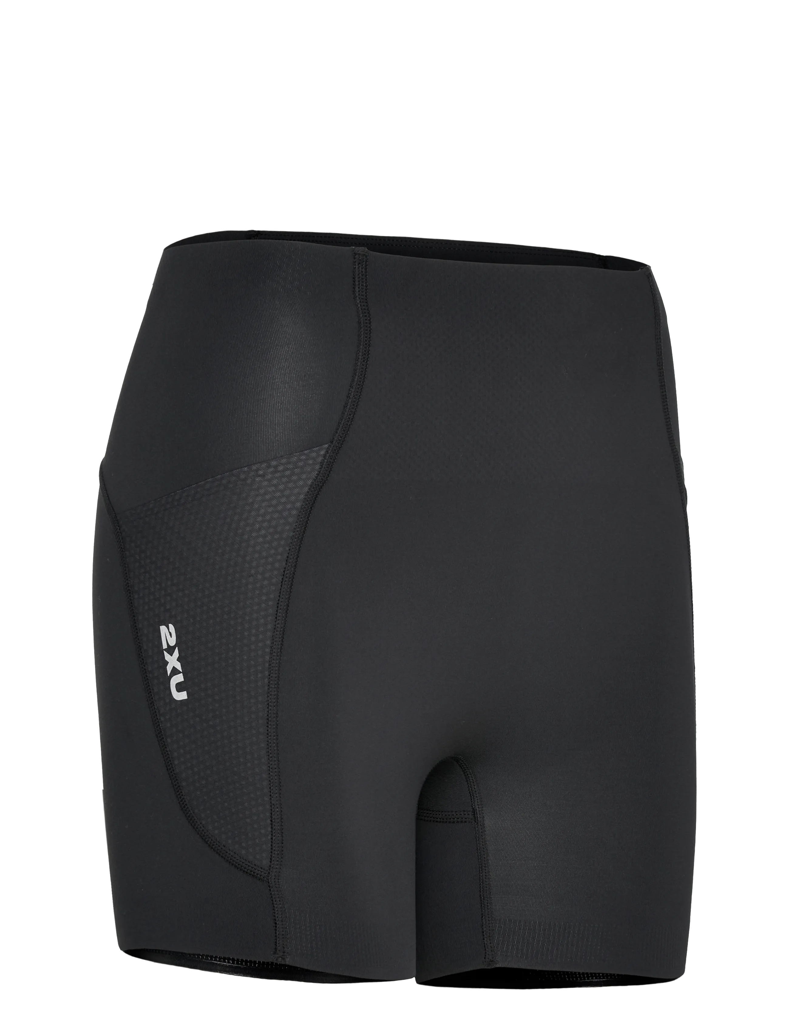 2XU - AERO MESH HI-RISE COMPRESSION 4 INCH SHORTS - 1/2 länge - black/silver reflective - 2