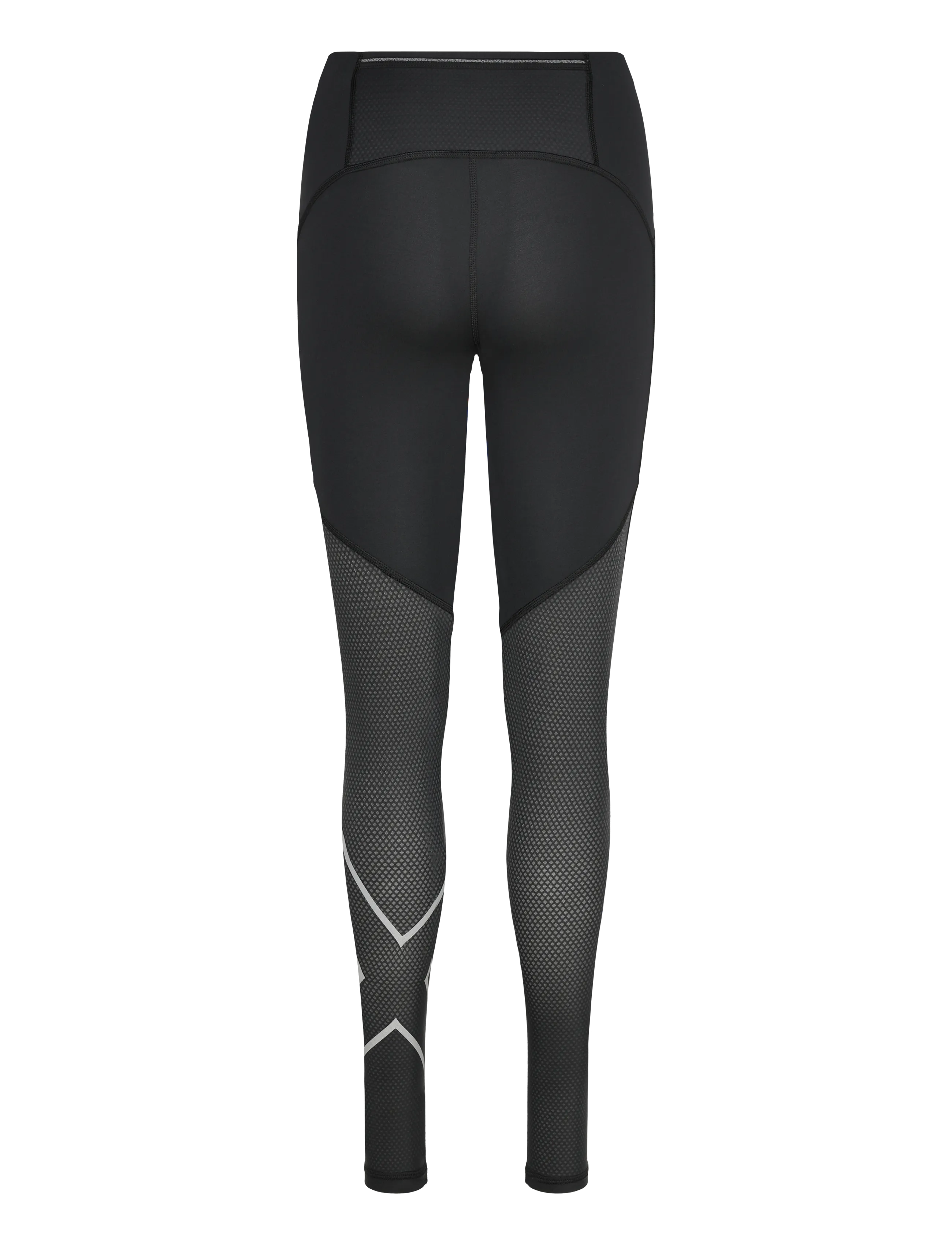2XU - AERO MESH HI-RISE COMPRESSION TIGHTS - running tights - black/silver reflective - 1