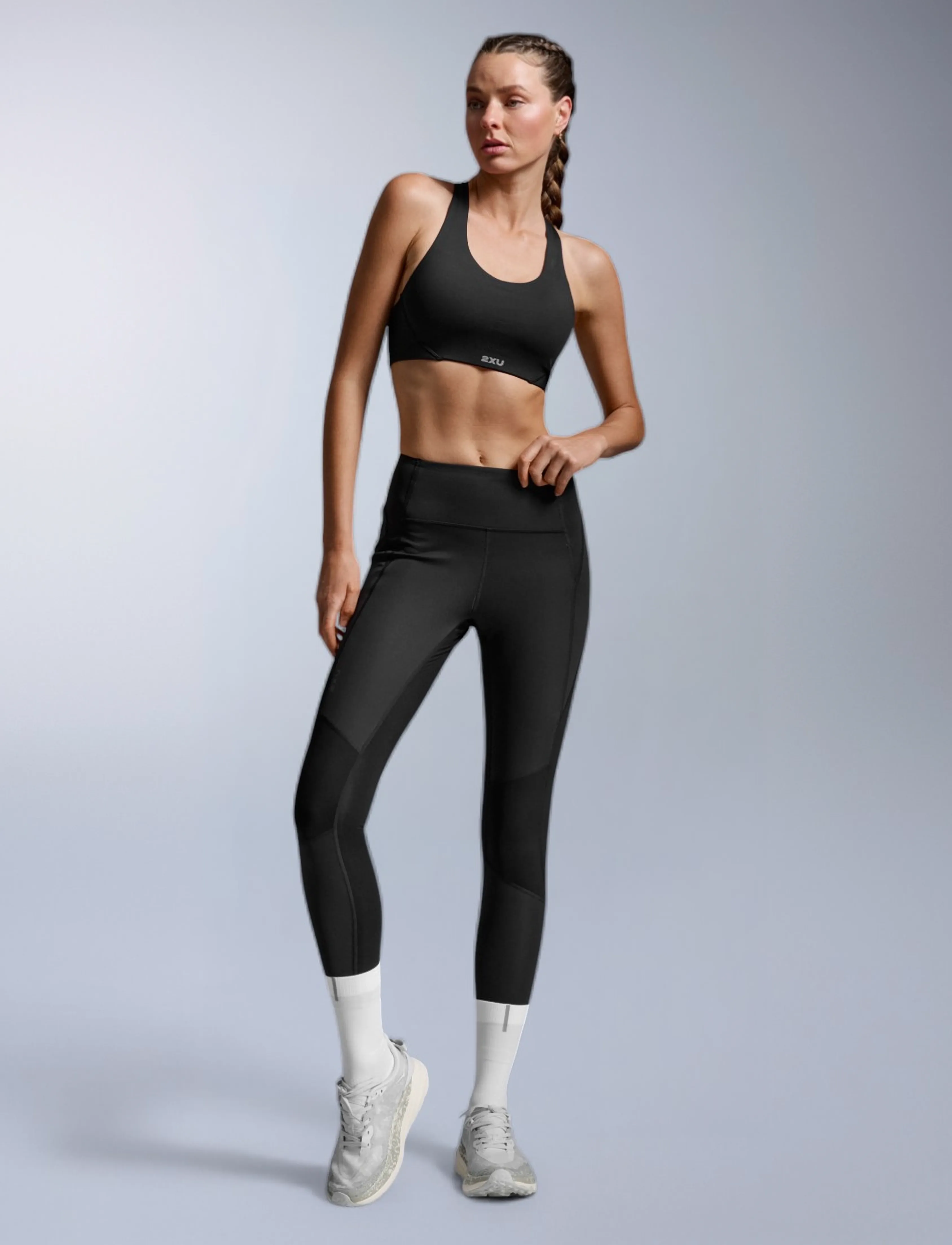 2XU Ignition Shield Compression Tights, Damen, Kompressions Tights, Schwarz, Gr.L