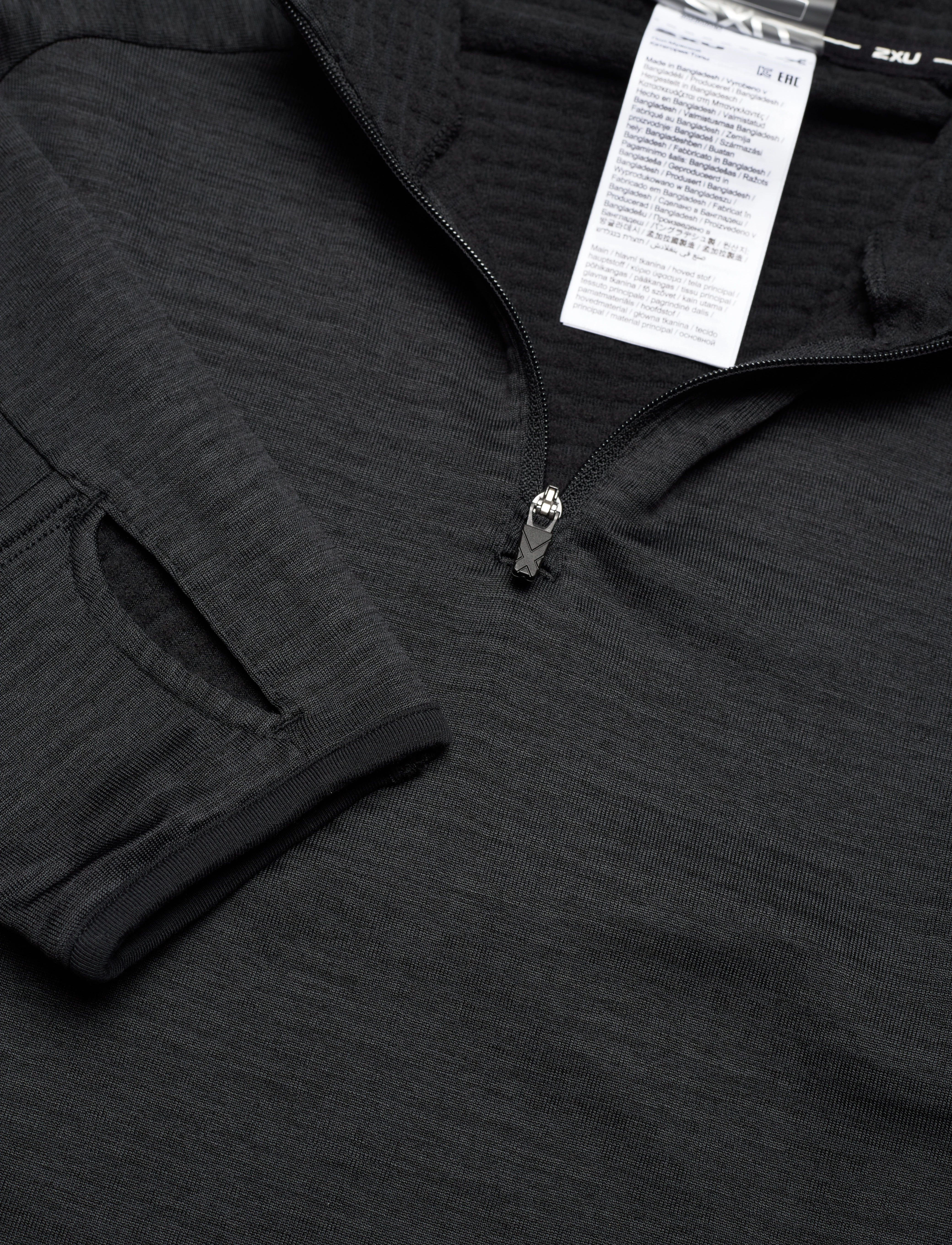 2XU - IGNITION 1/4 ZIP - black/ black reflective - 2