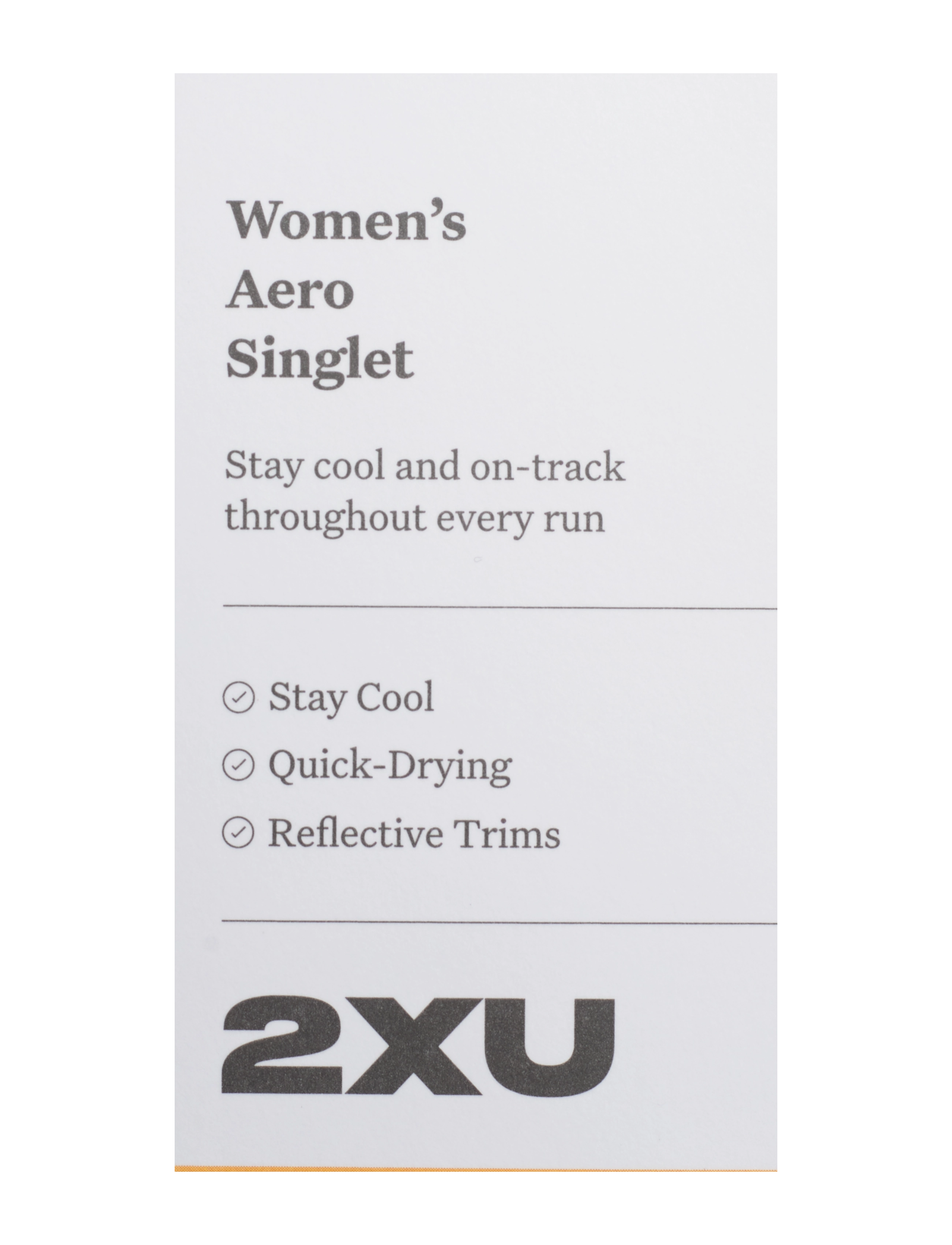 2XU - AERO SINGLET - white/silver reflective - 2