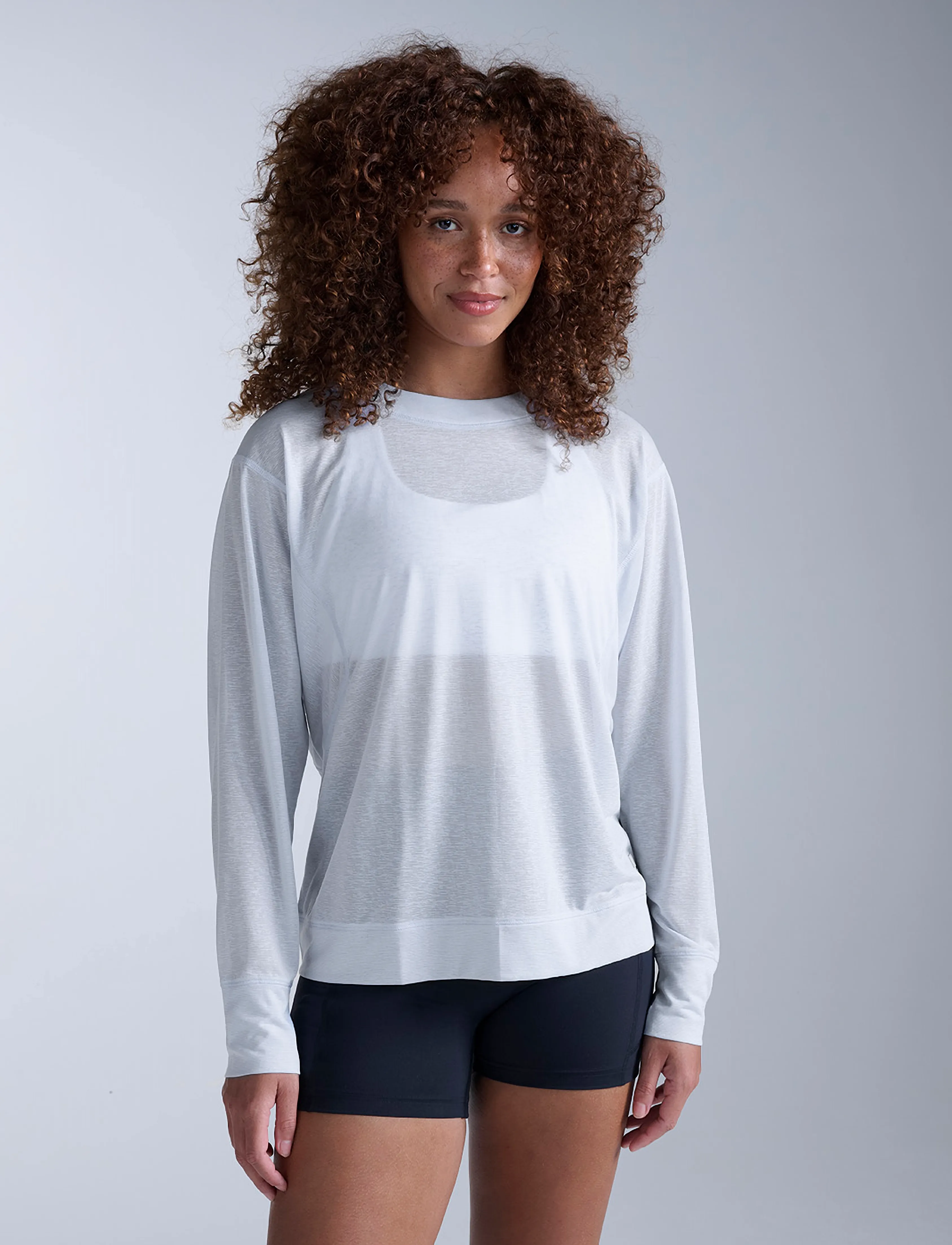 2XU RELIGHT LONG SLEEVE - Hauts à manches longues - WHITE/WHITE / white