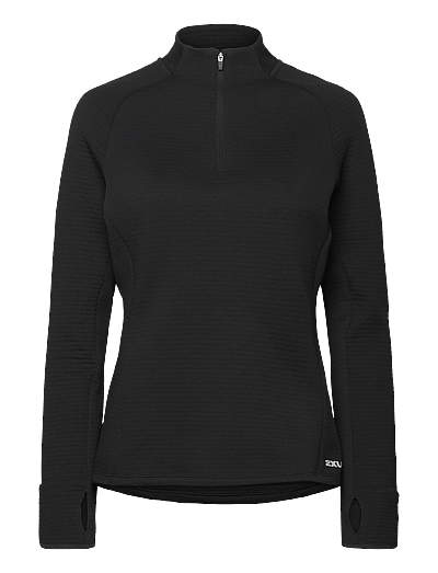 2XU IGNITION HAPTIC 1/4 ZIP - Oberteile - BLACK/SILVER REFLECTIVE / black