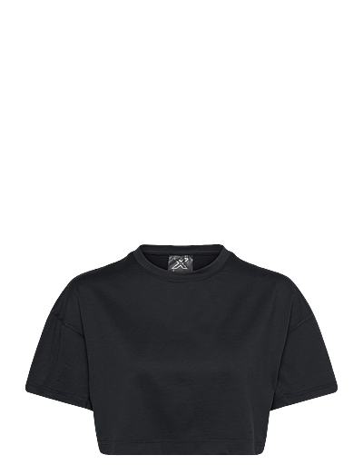 2XU FORM SOFT JERSEY CROP TEE - Oberteile - BLACK/BLACK / black